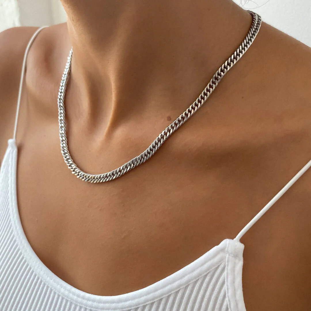 Double Link Curb Chain | Silver - Image 16
