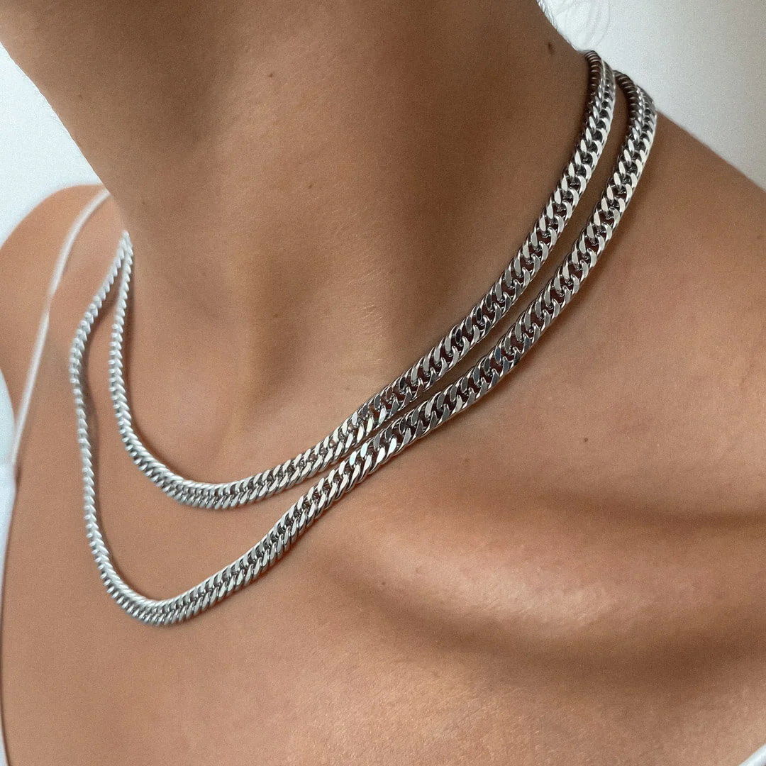 Double Link Curb Chain | Silver - Image 3