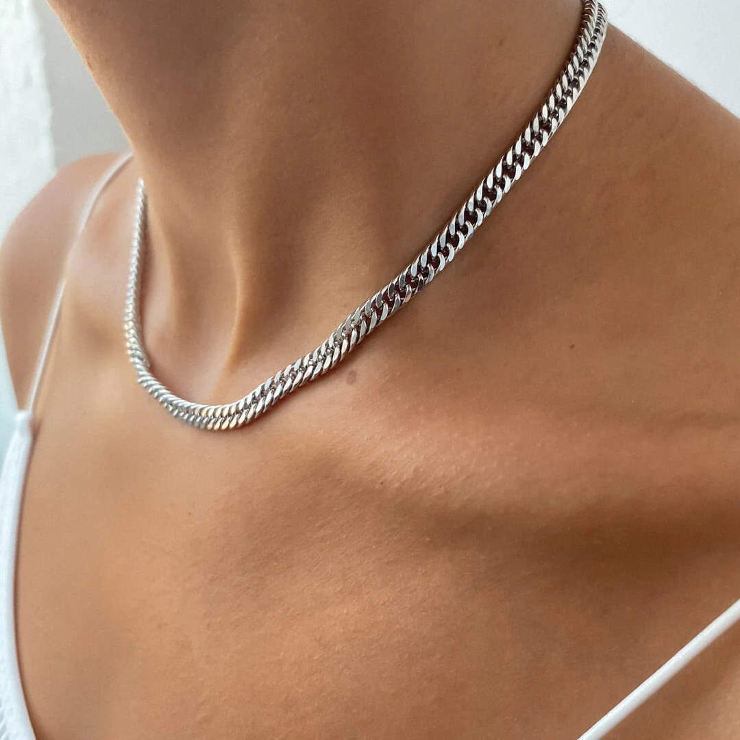 Double Link Curb Chain | Silver - Image 7