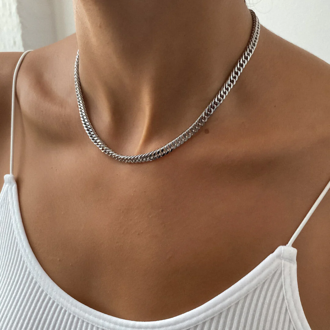 Double Link Curb Chain | Silver - Image 8