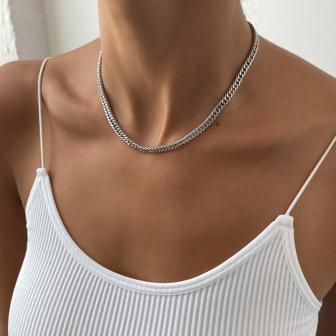 Double Link Curb Chain | Silver - Image 9