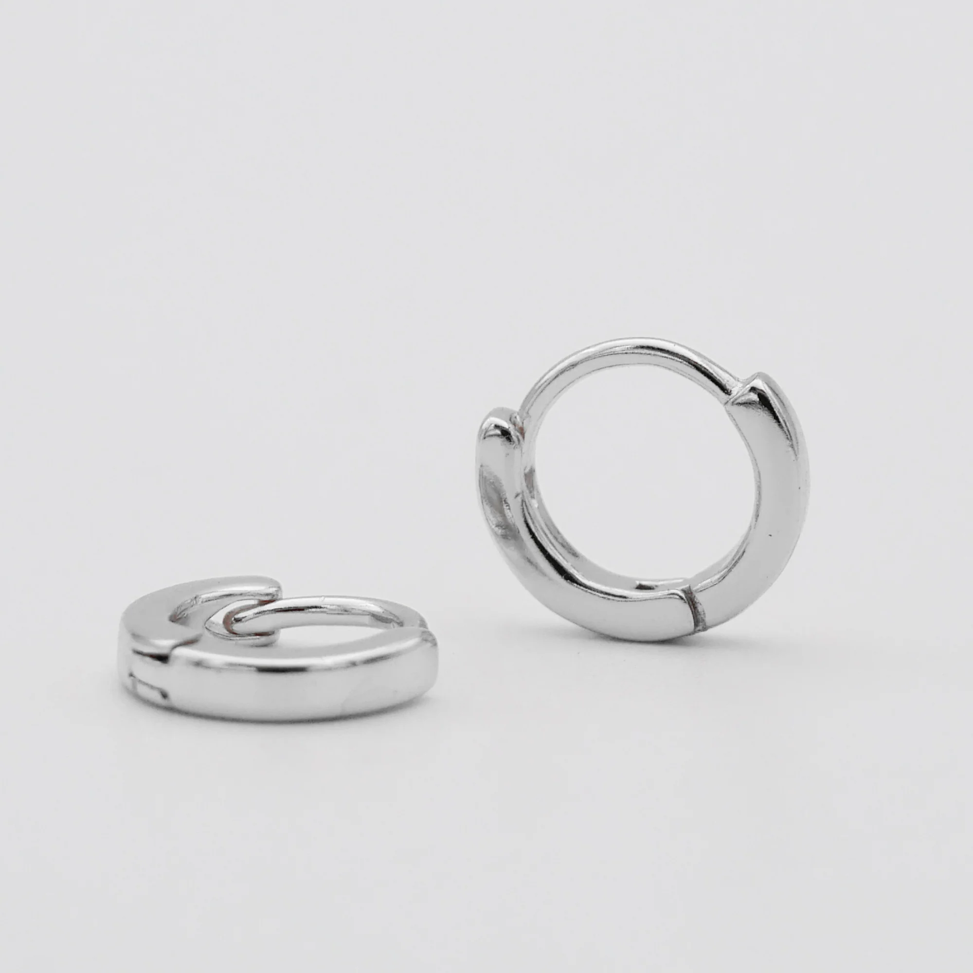 Elle Silver Filled Huggie Earrings - Image 2