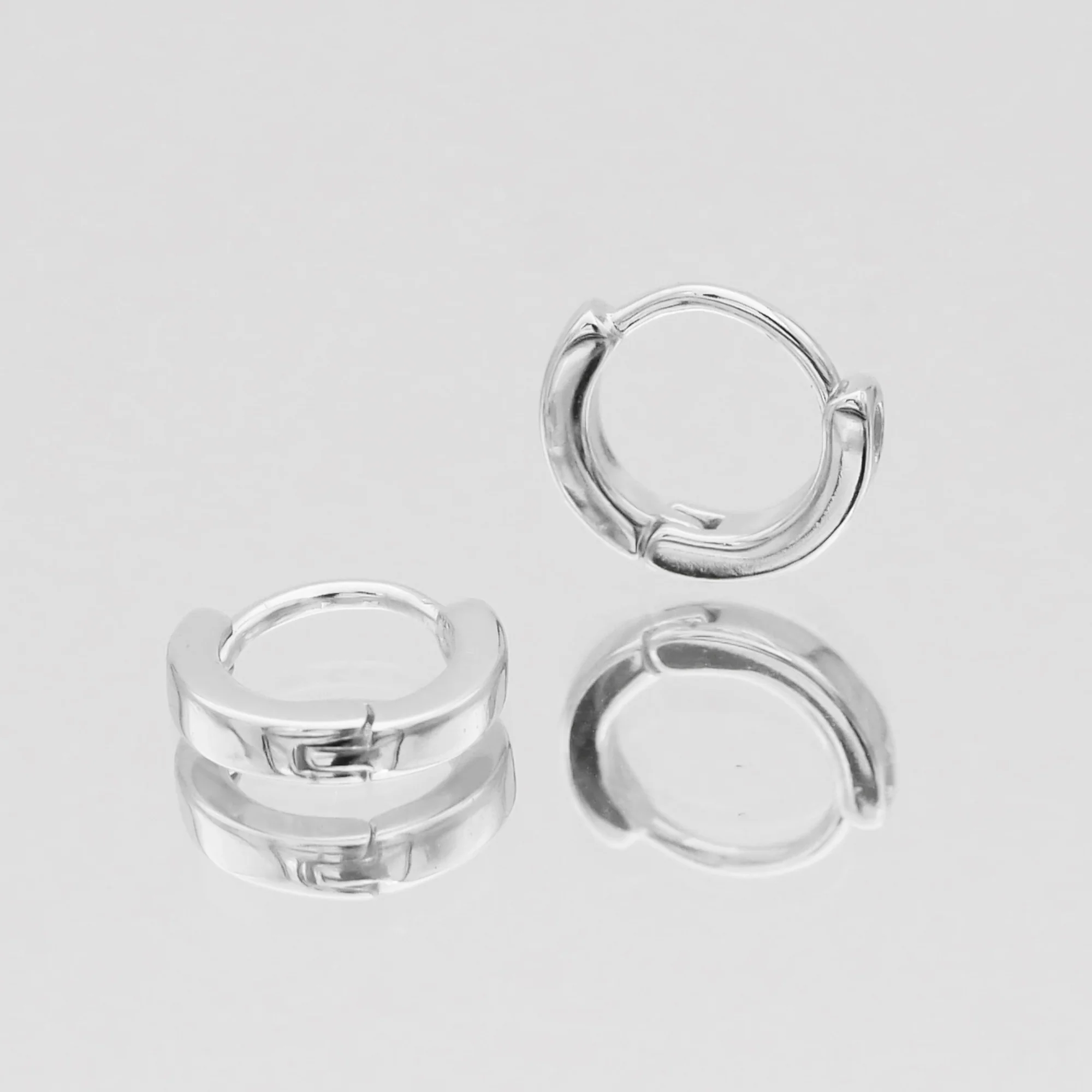 Elle Silver Filled Huggie Earrings - Image 3