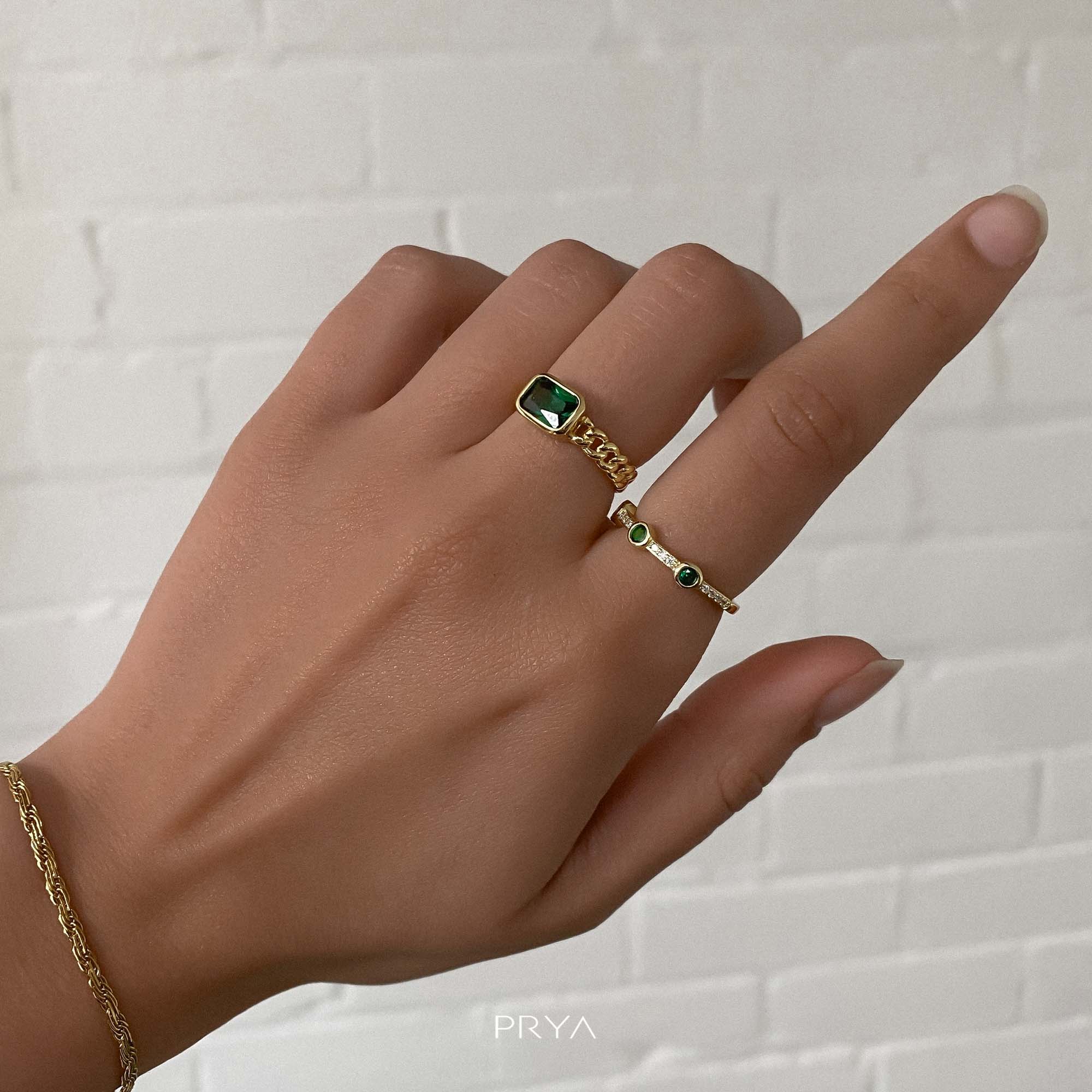 Ellis Emerald Stone Ring - Image 2
