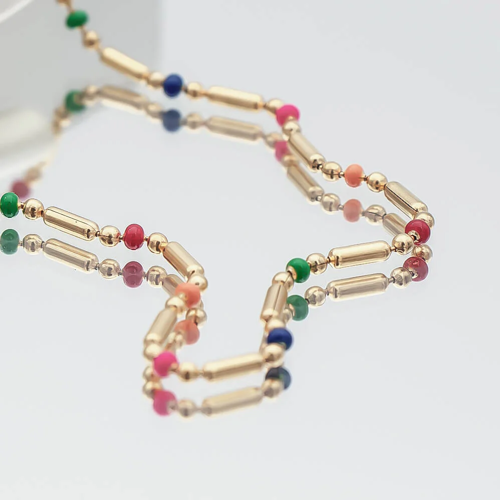 Elsie Rainbow Bead Necklace - Image 5