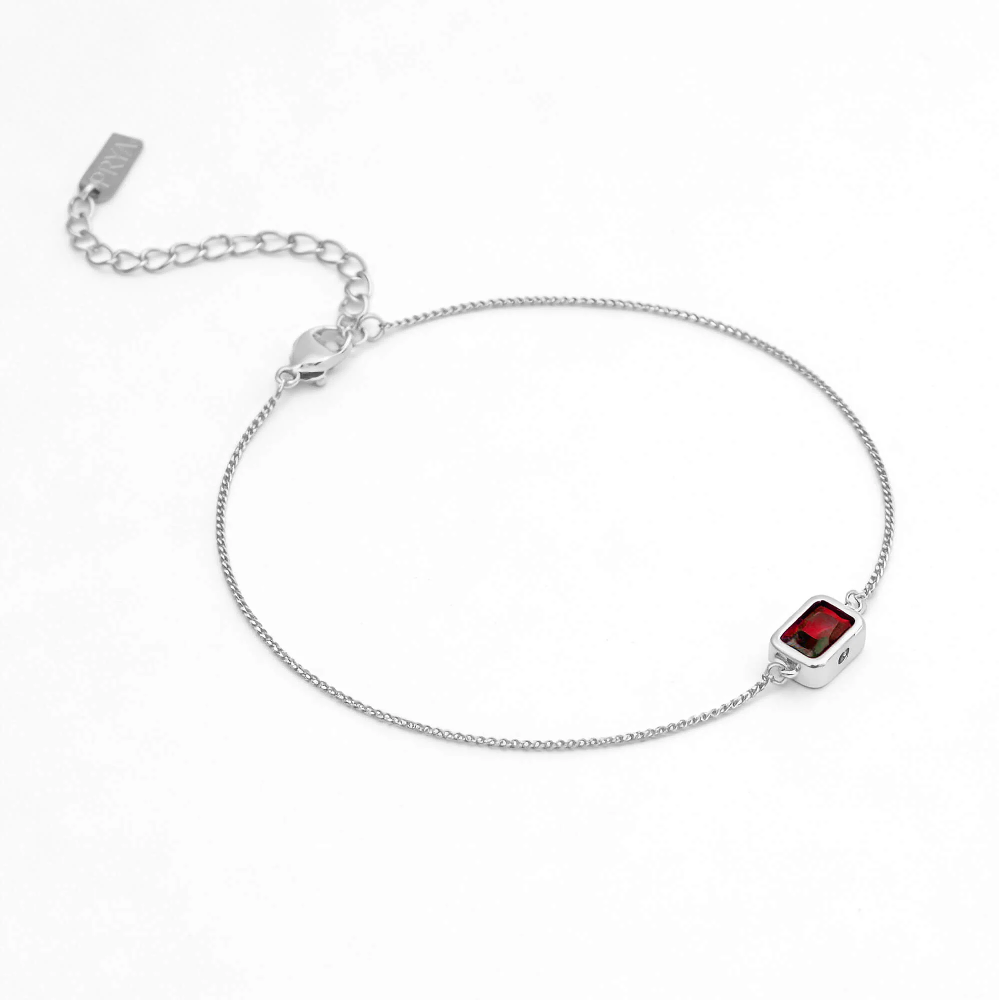 Emerald Cut Birthstone Bracelet - Image 7