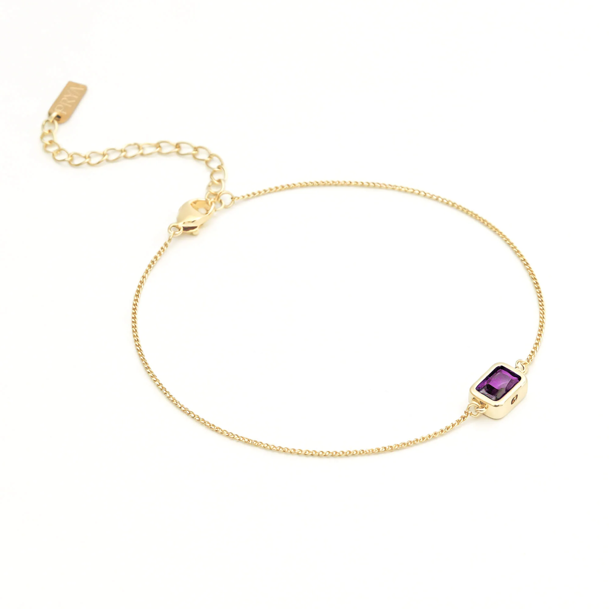 Emerald Cut Birthstone Bracelet - Image 8