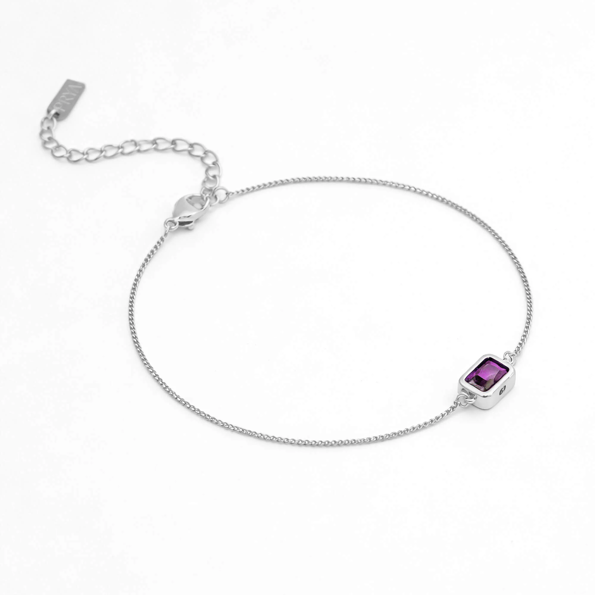 Emerald Cut Birthstone Bracelet - Image 9