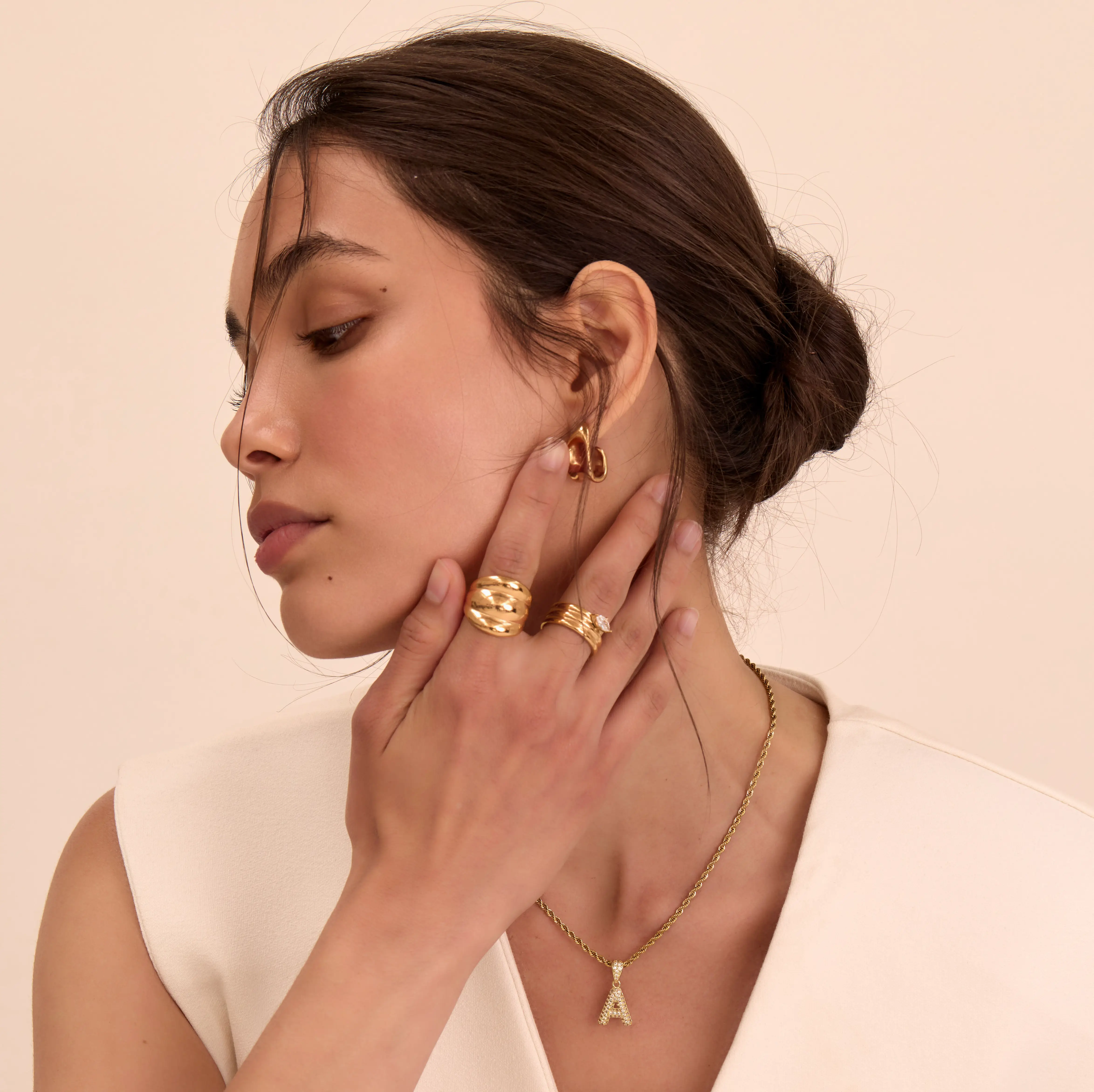 Emilia Double Band Stone Ring - Image 3