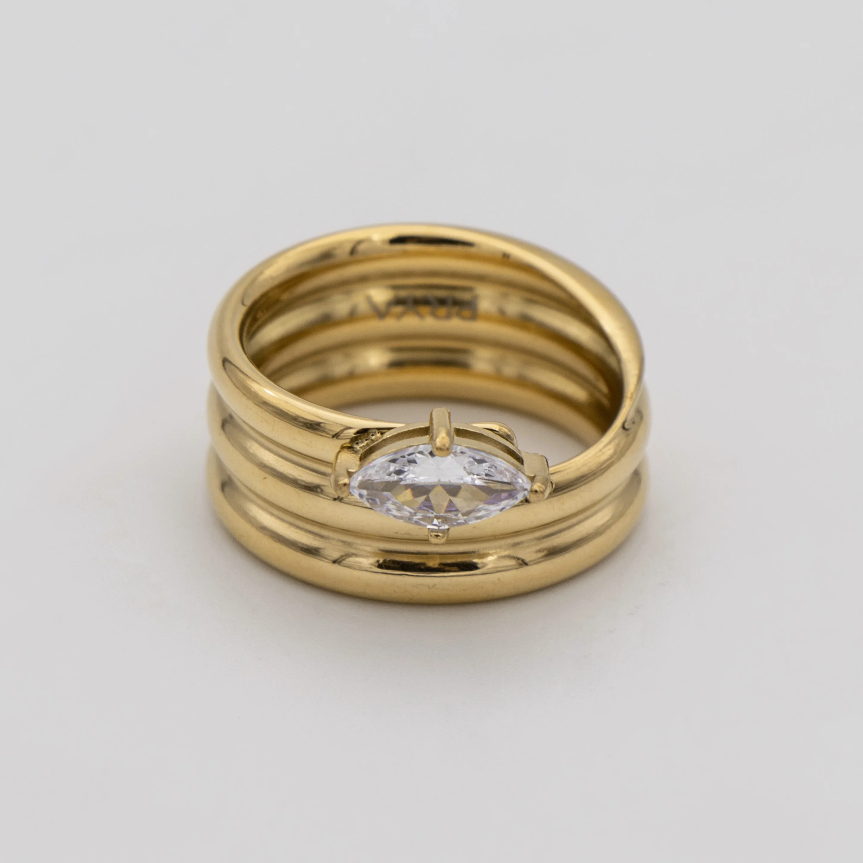 Emilia Double Band Stone Ring - Image 5