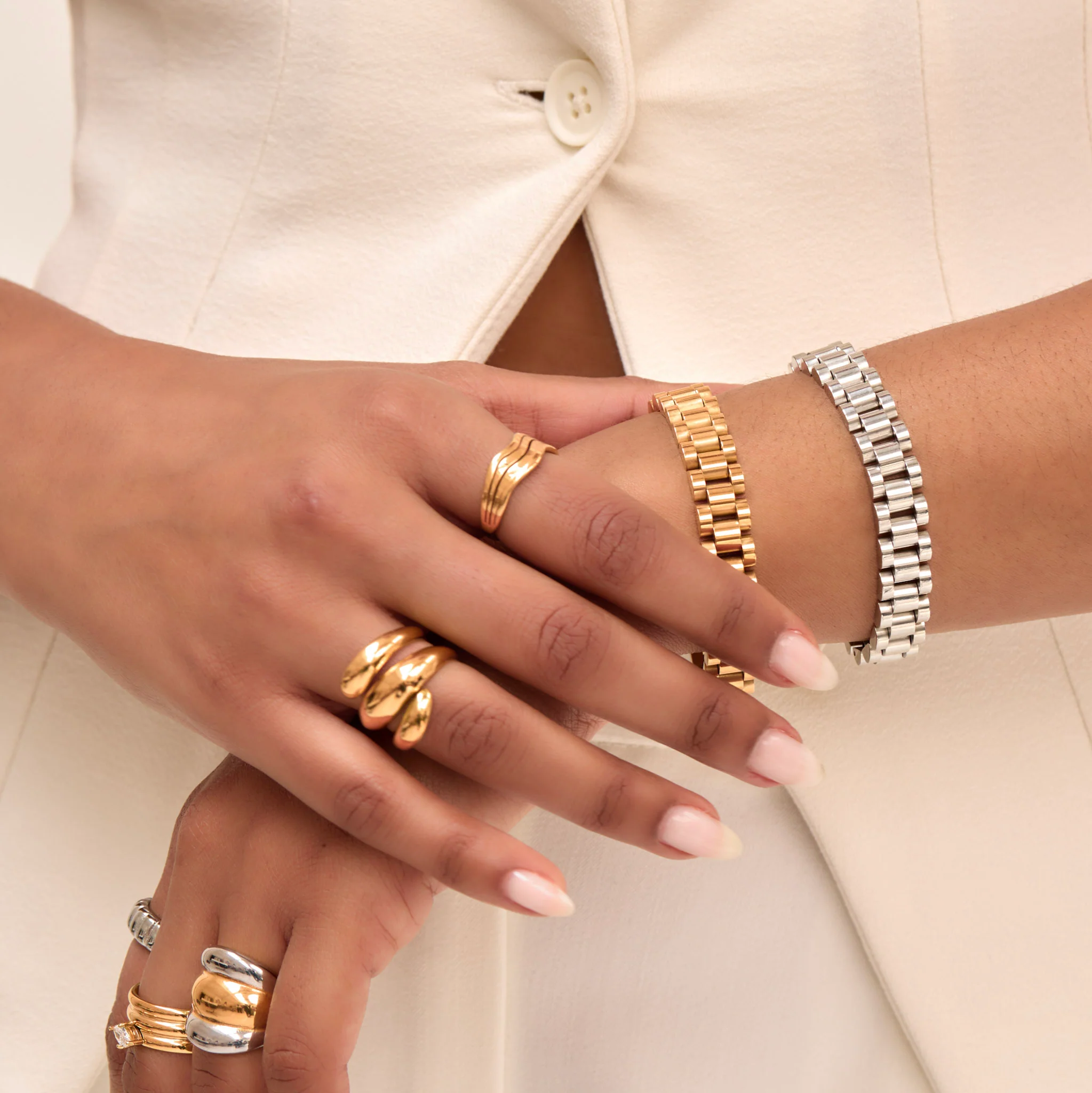Esme Triple Wave Ring - Image 3