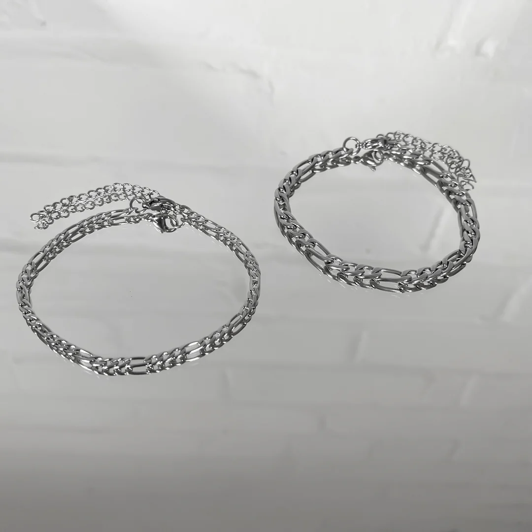 Figaro Chain Anklet Silver - Image 4