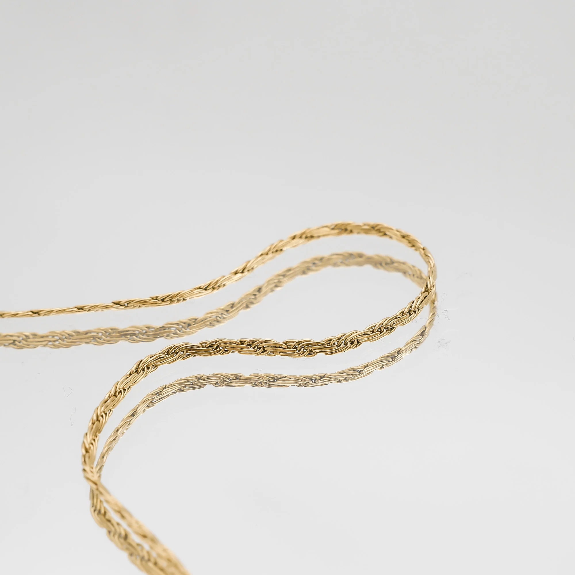 Flat Rope Link Chain | Gold - Image 3