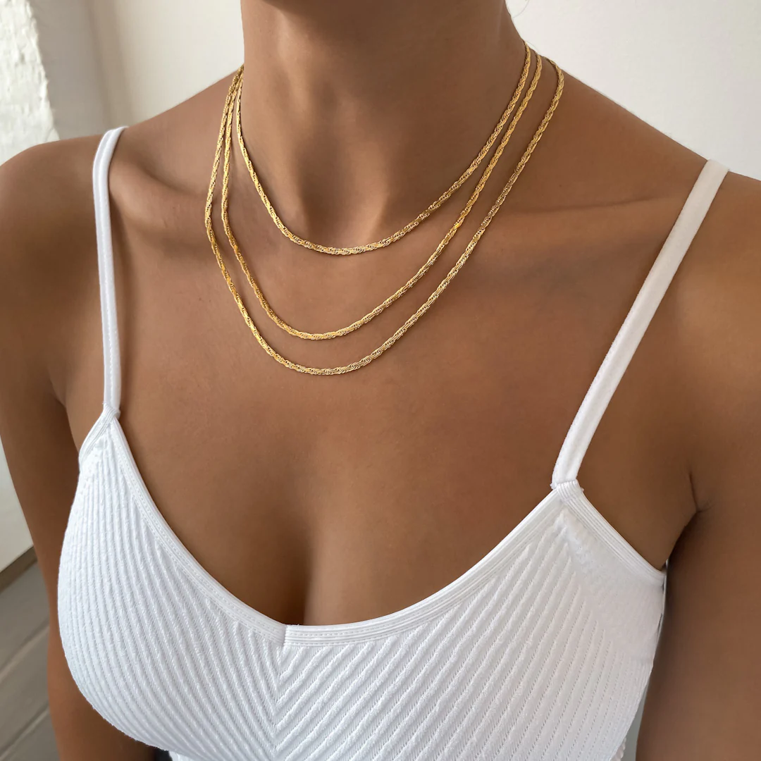 Flat Rope Link Chain | Gold - Image 7