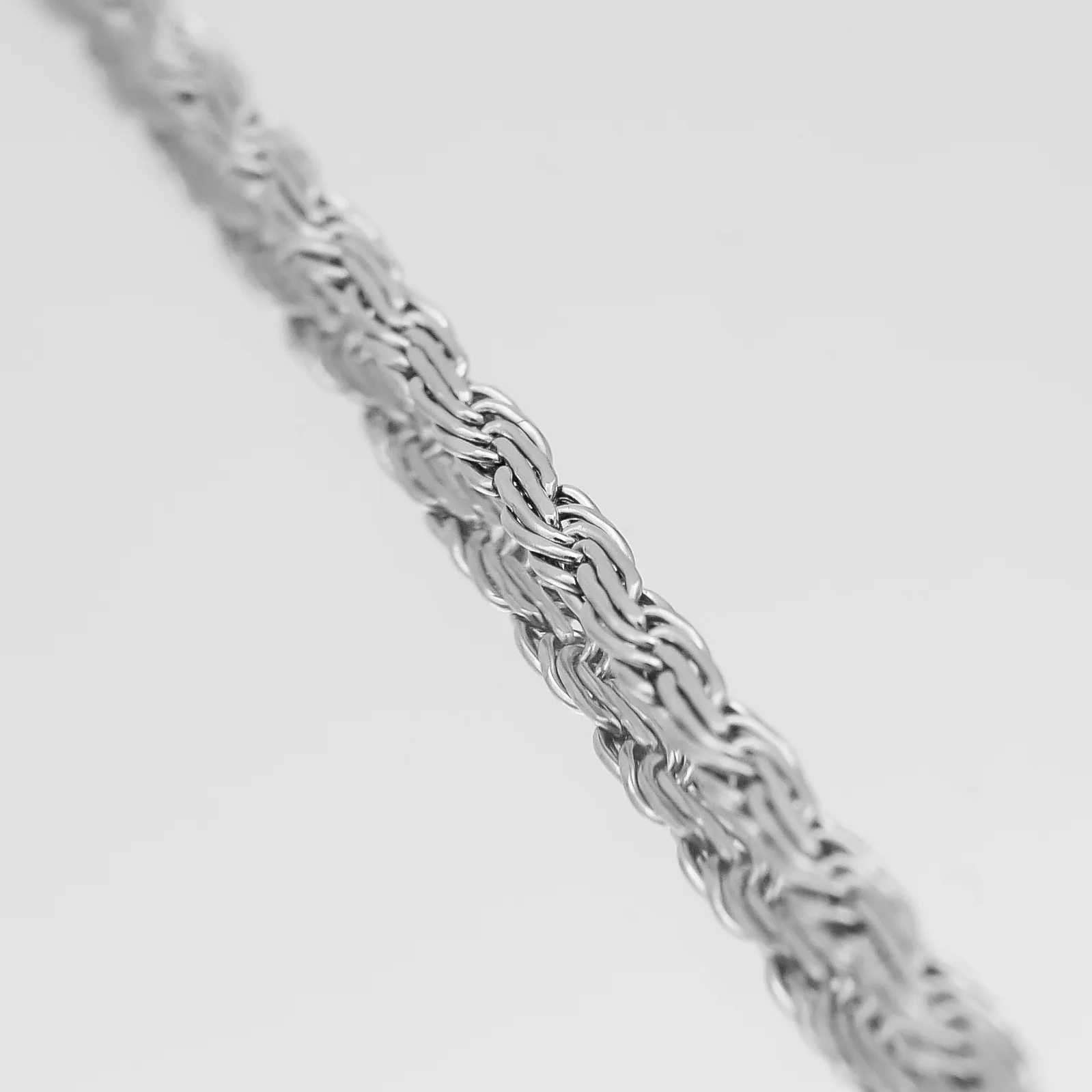 Flat Rope Link Chain | Silver - Image 10