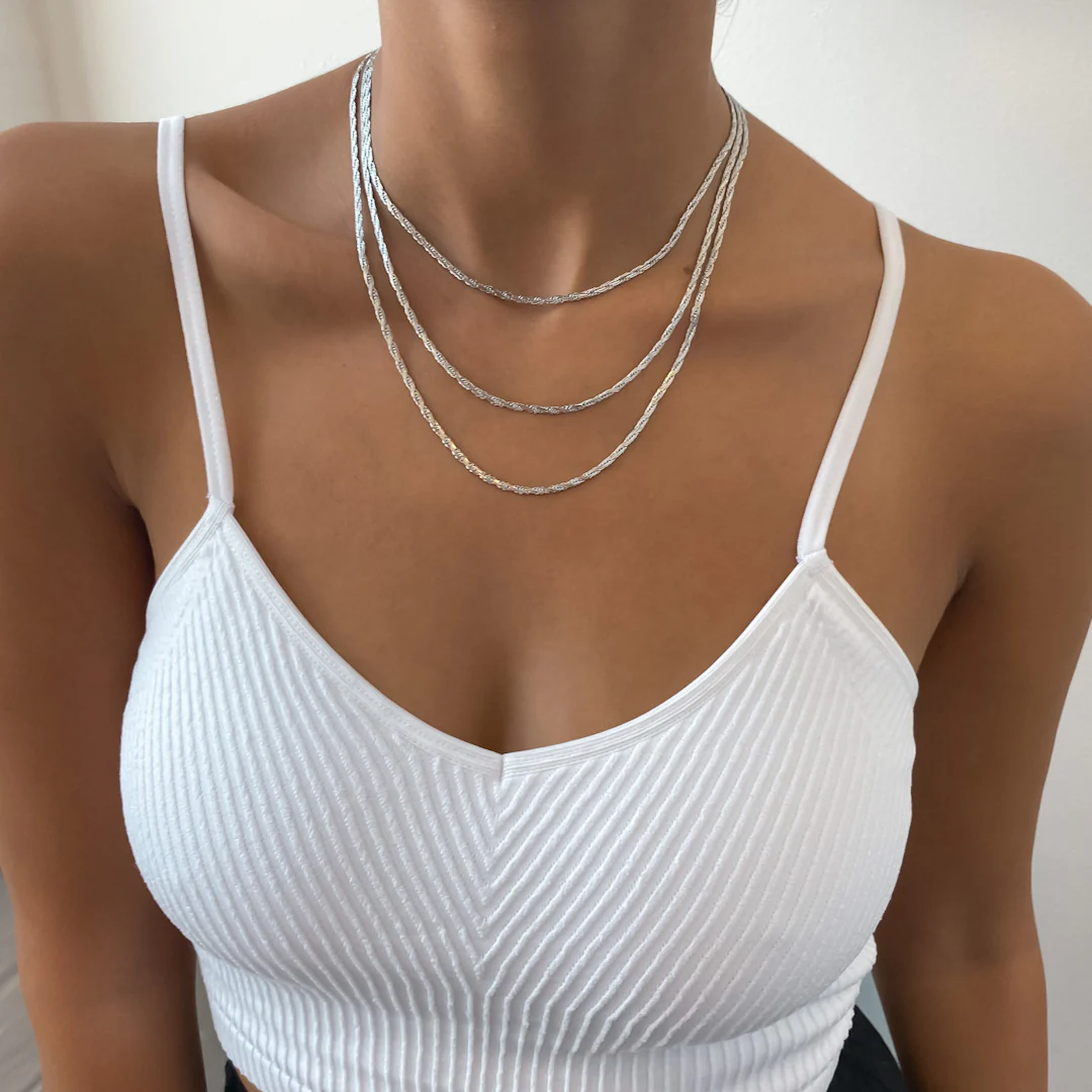 Flat Rope Link Chain | Silver - Image 11