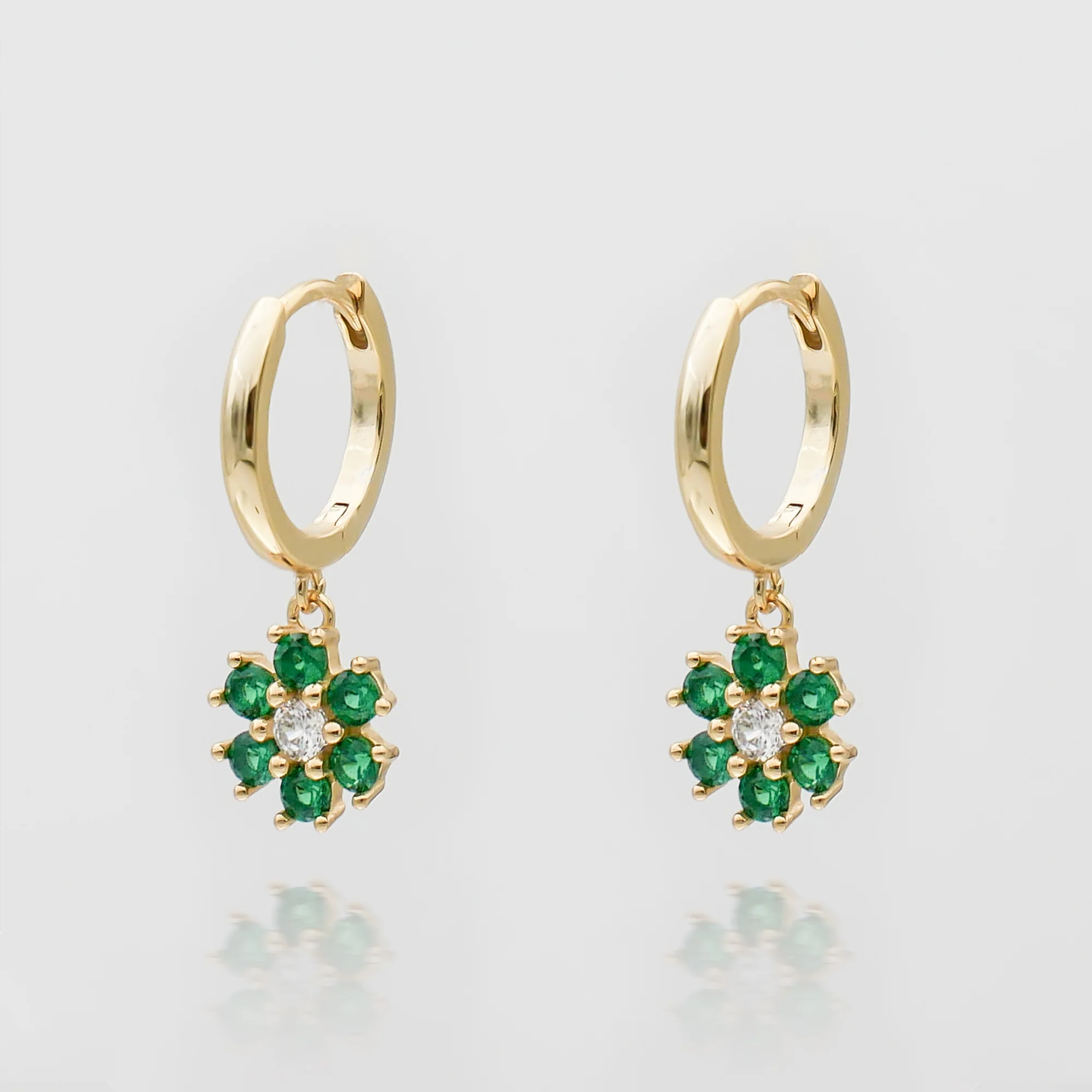Fleur Huggie Earrings
