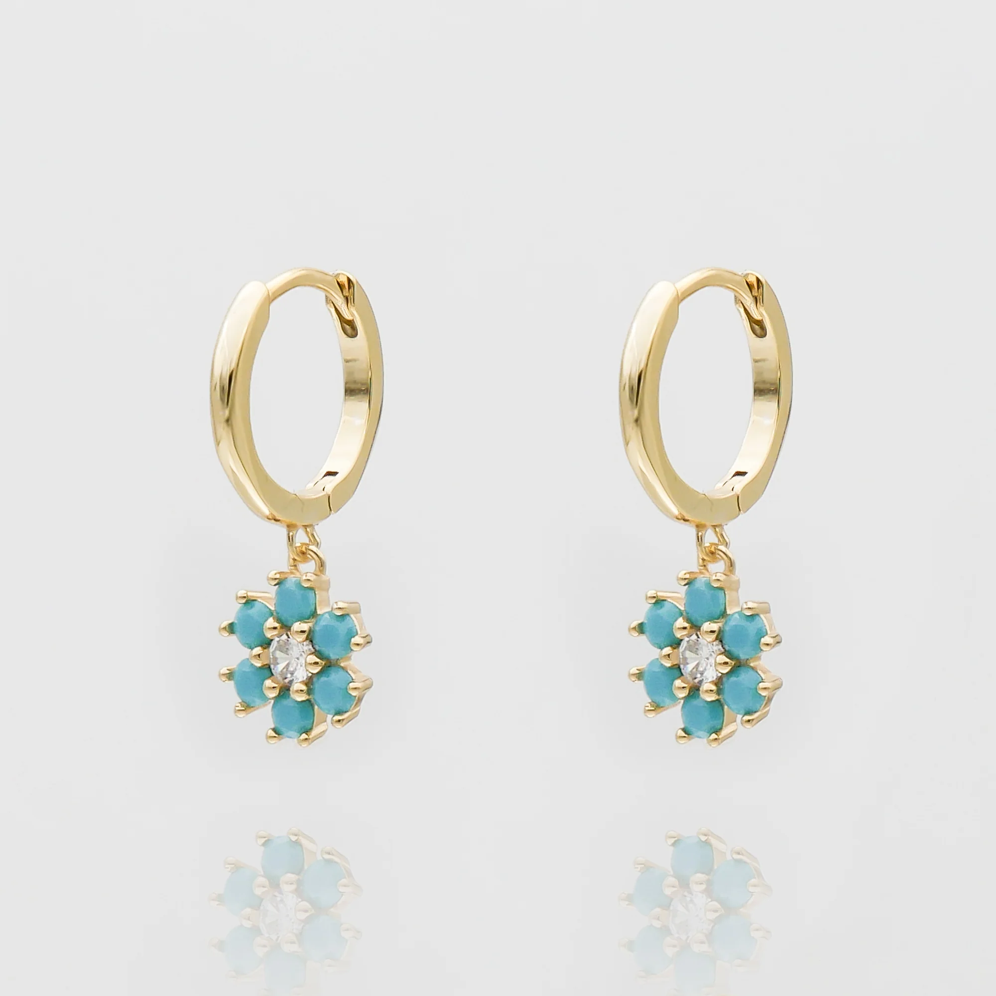 Fleur Huggie Earrings - Image 4