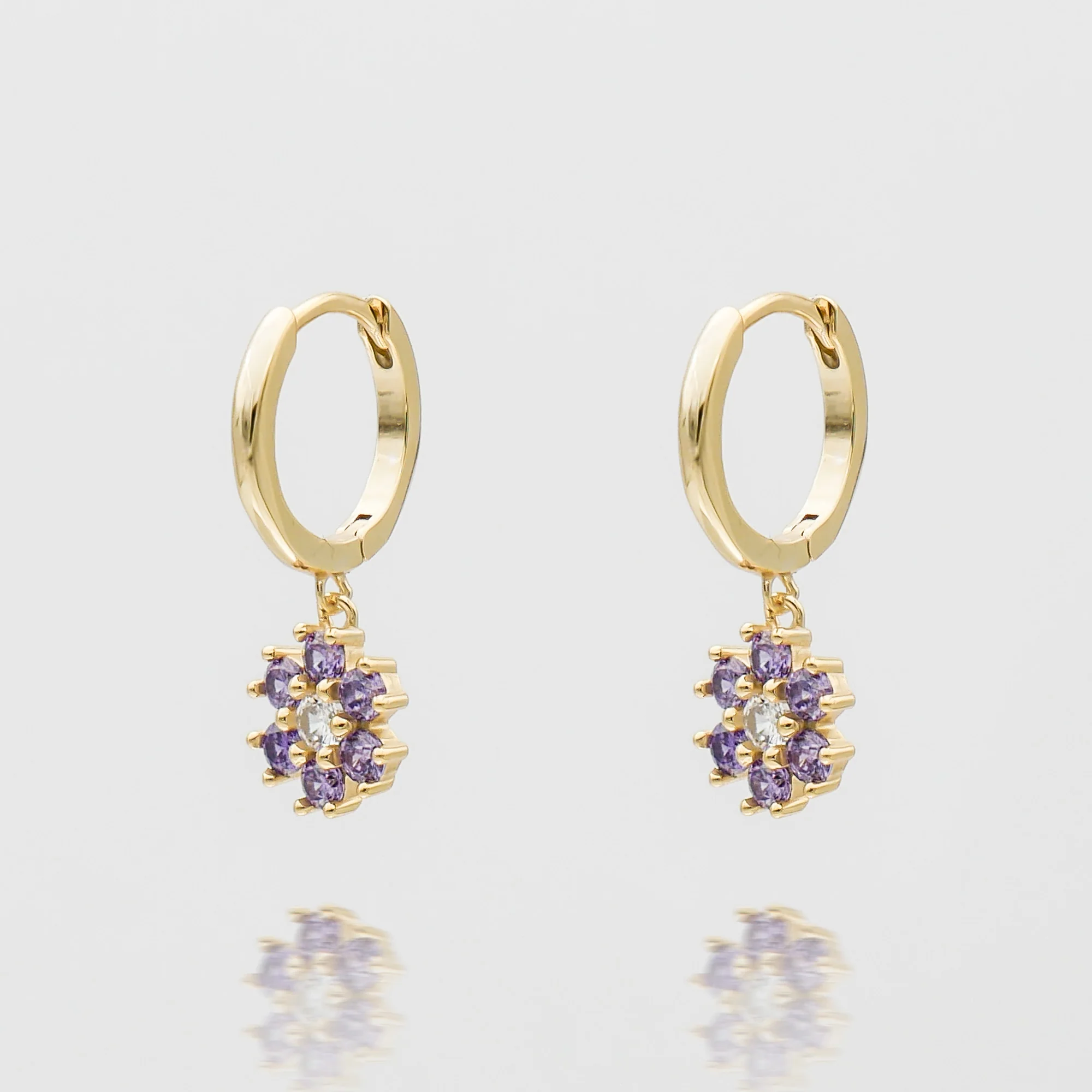Fleur Huggie Earrings - Image 5