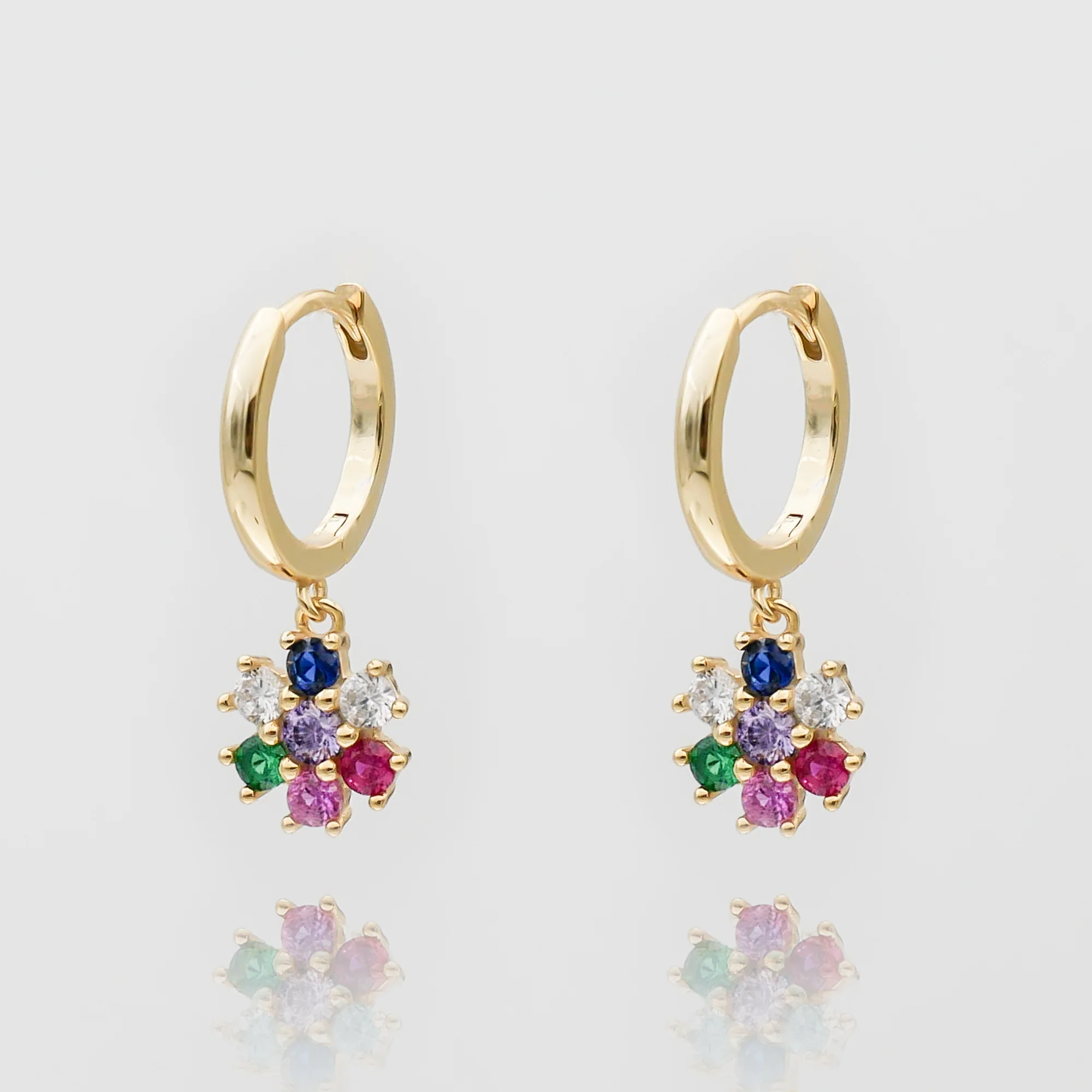 Fleur Huggie Earrings - Image 8