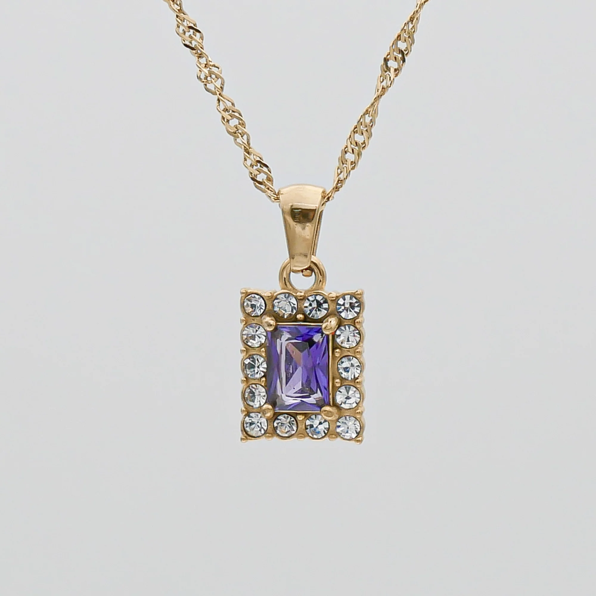 Gaia Gemstone Tablet Necklace - Image 11