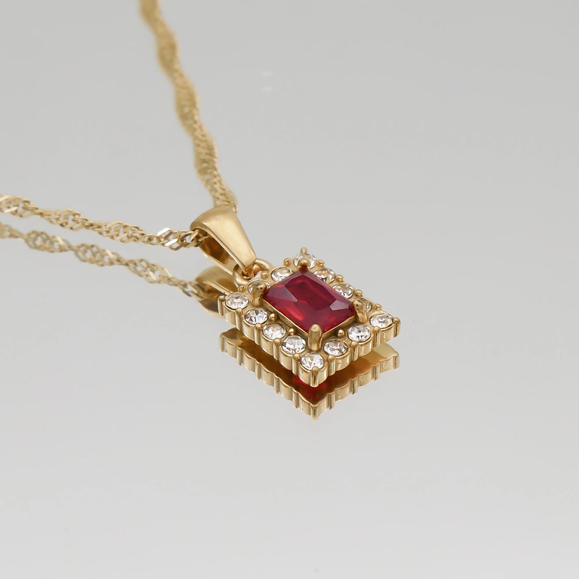 Gaia Gemstone Tablet Necklace - Image 13