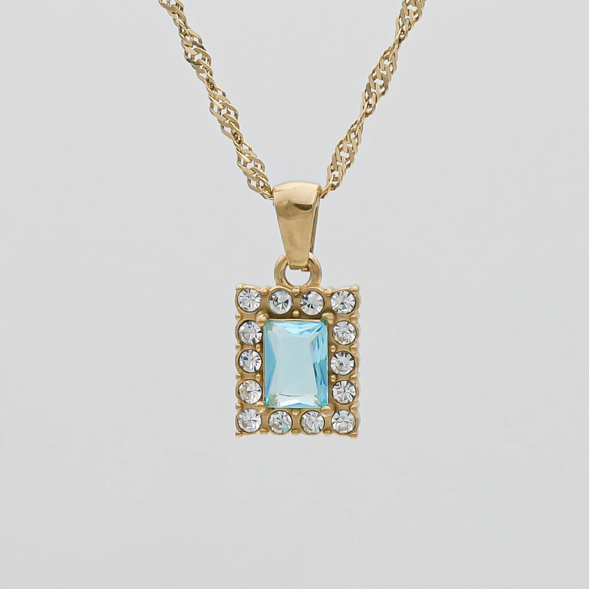 Gaia Gemstone Tablet Necklace - Image 9