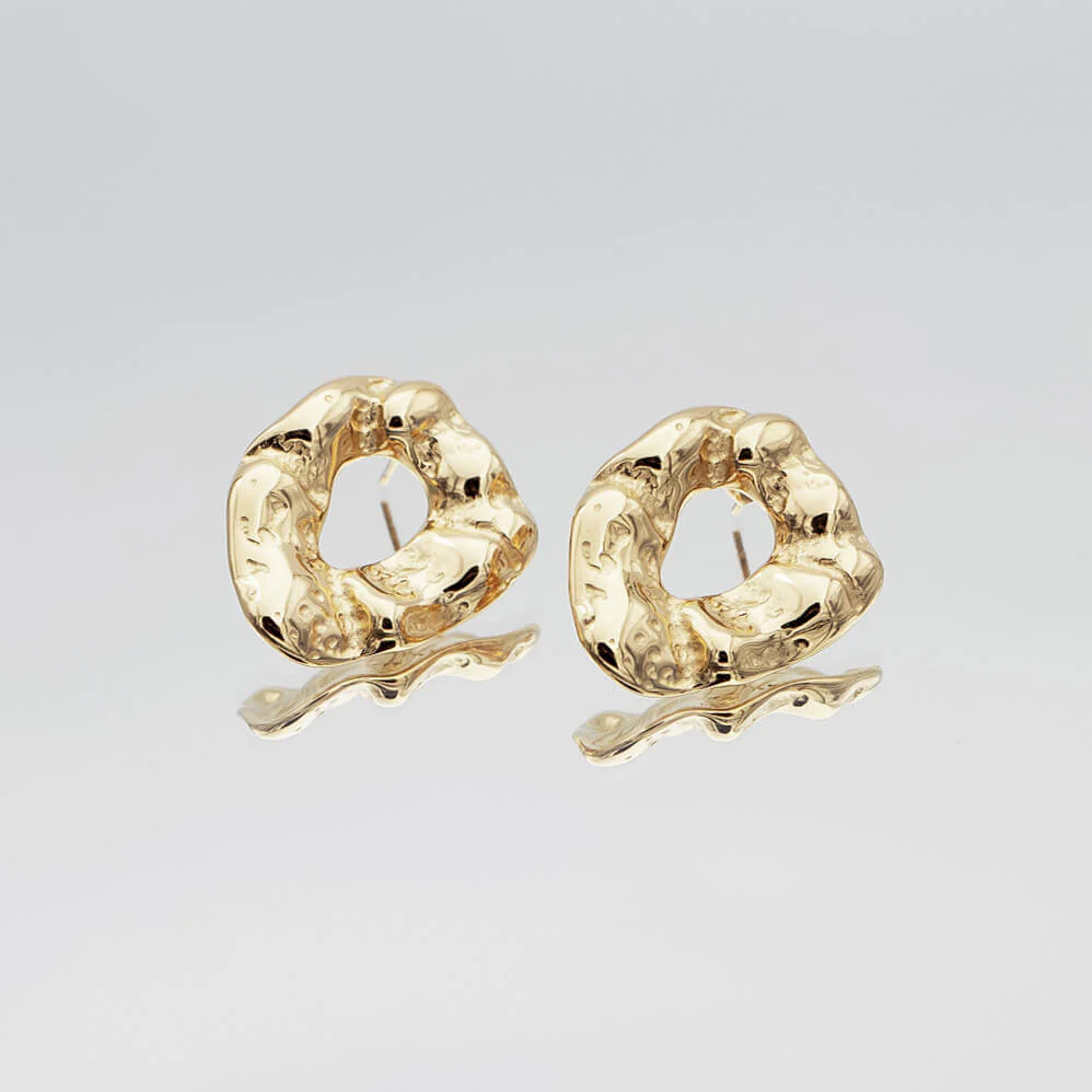 Gizelle Hammered Earrings - Image 6