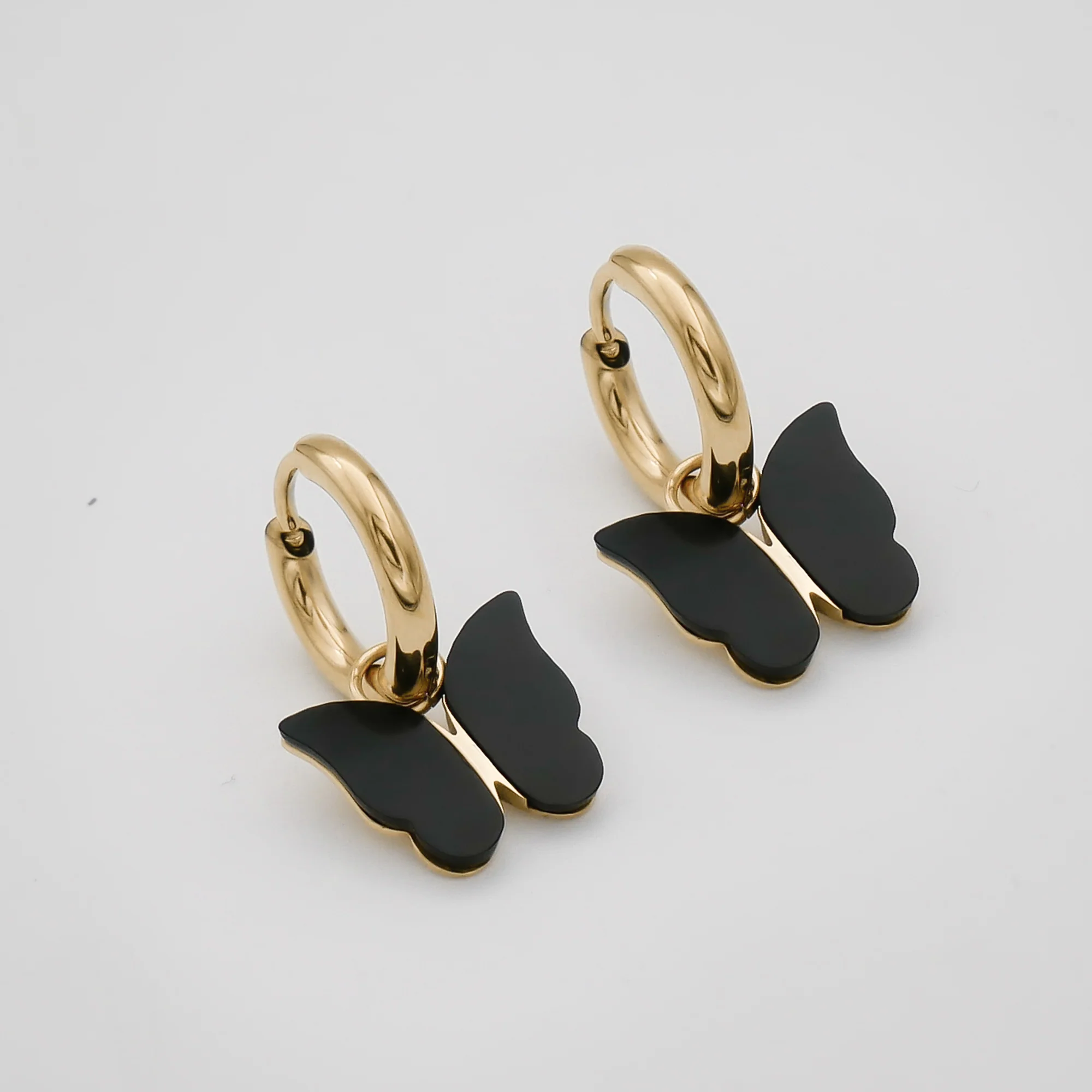 Butterfly Huggie Earrings - Image 9