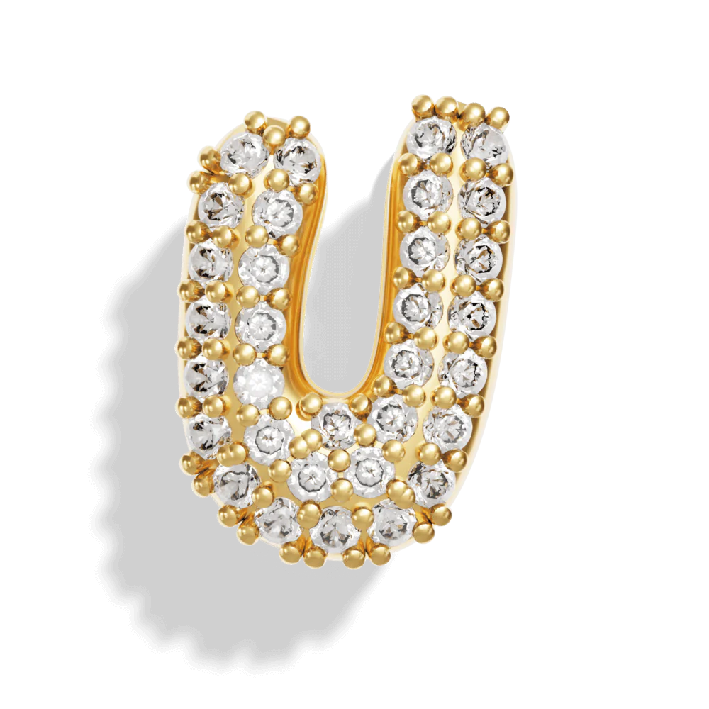 Gold Pave Bubble Letter Charms - Image 23