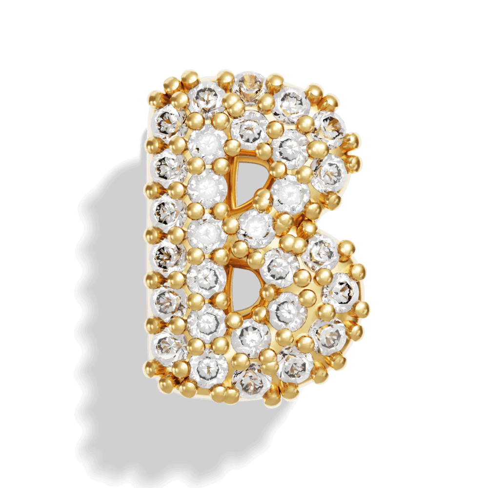 Gold Pave Bubble Letter Charms - Image 4