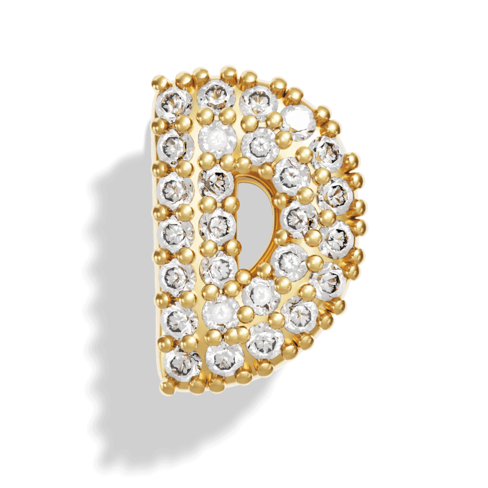 Gold Pave Bubble Letter Charms - Image 6