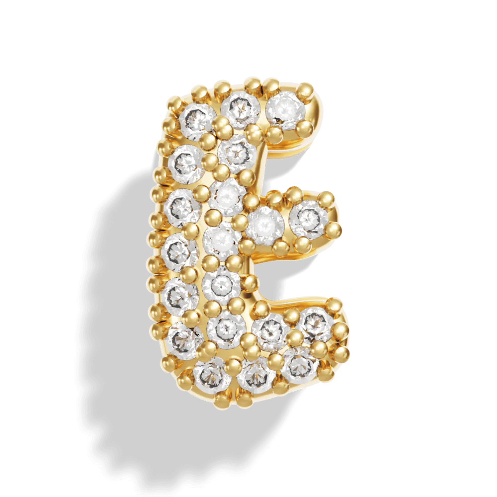 Gold Pave Bubble Letter Charms - Image 7