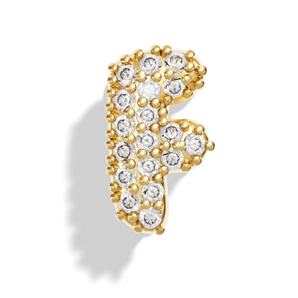 Gold Pave Bubble Letter Charms - Image 8