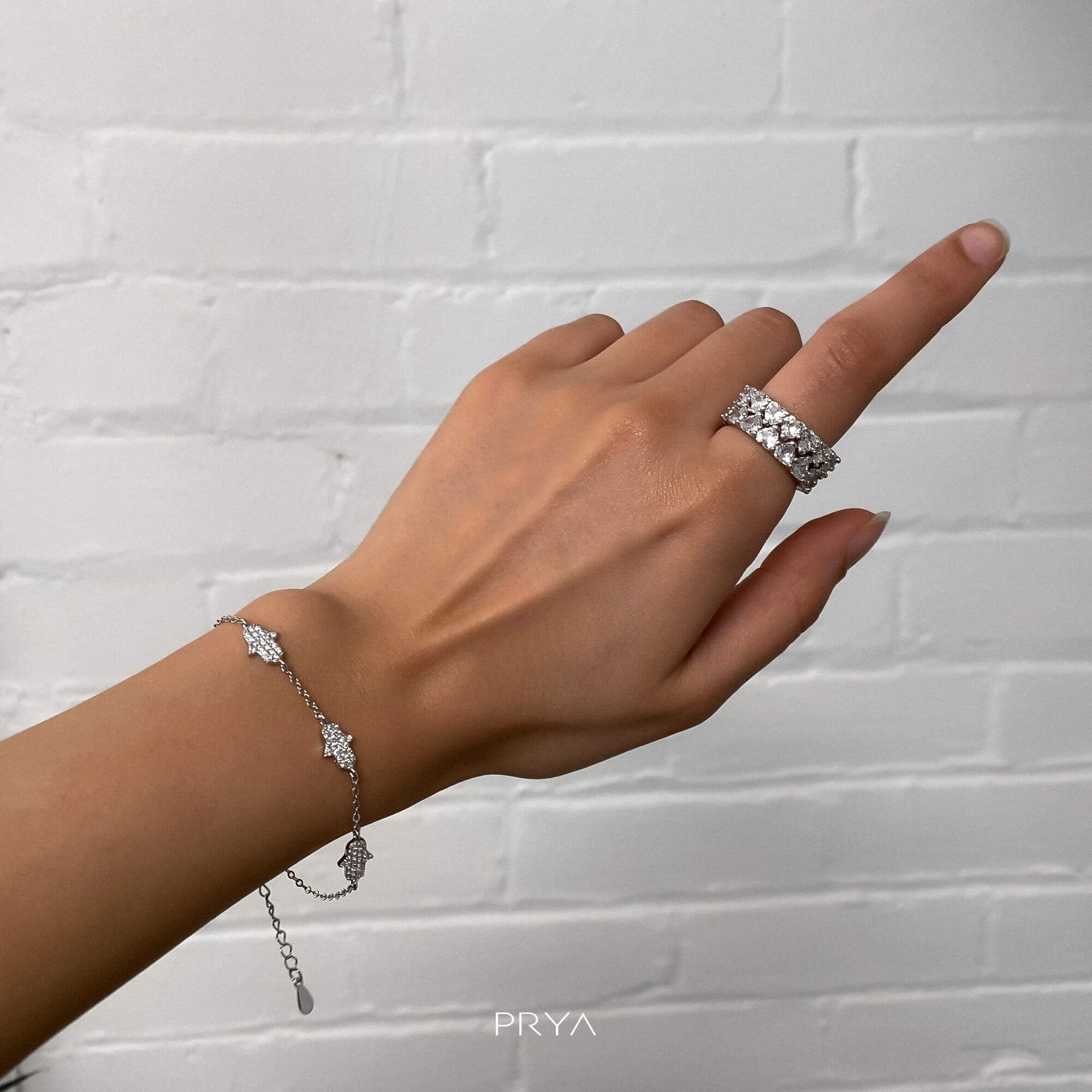 Hand of Hamsa Bracelet | Silver - Image 2