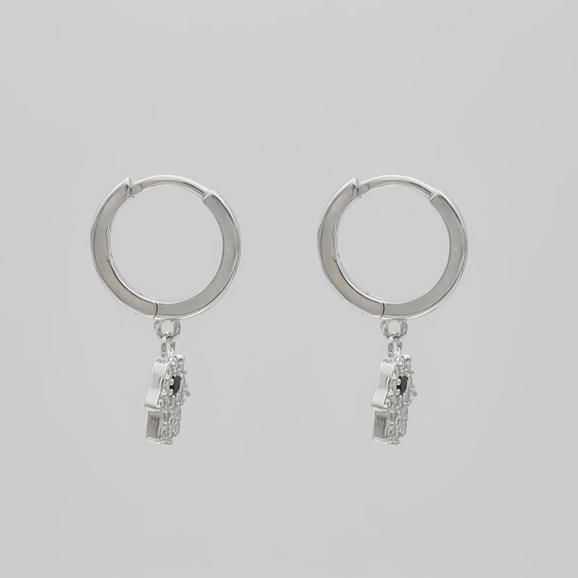 Hand of Hamsa Huggie Earrings - Image 3