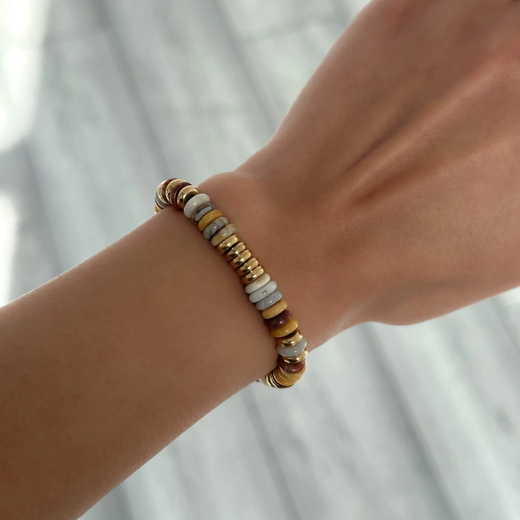 Harmony Natural Stone Beaded Bracelet - Image 2