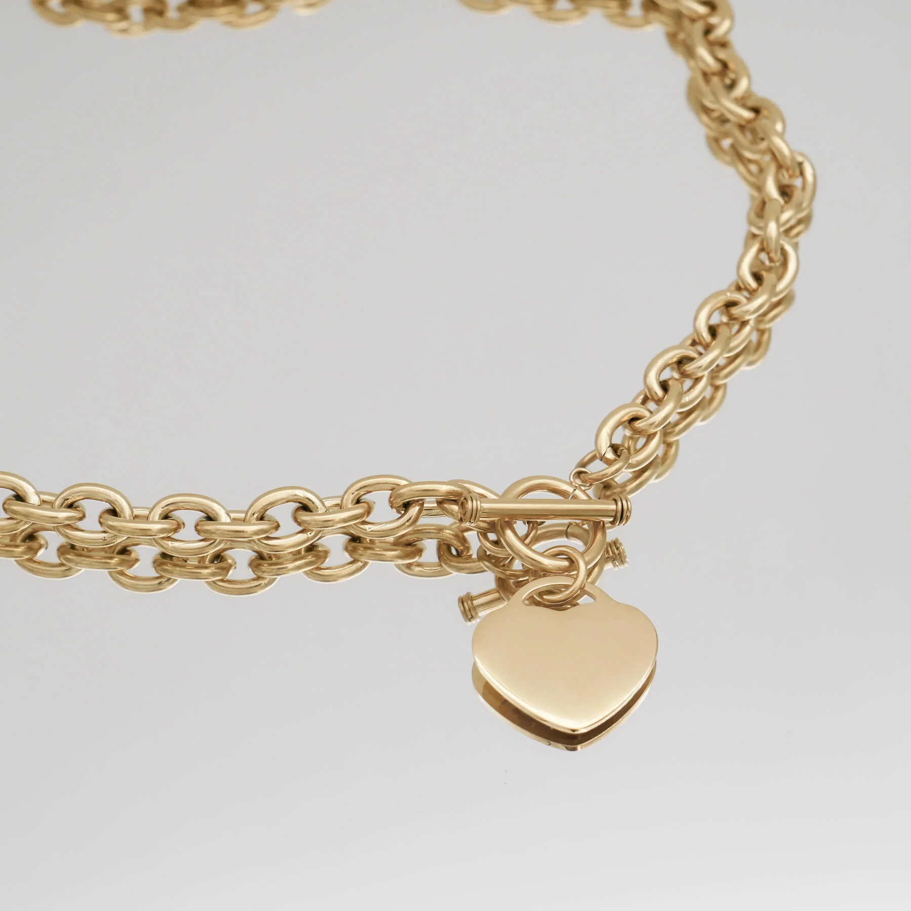 Hayley Heart T-Bar Necklace - Image 4