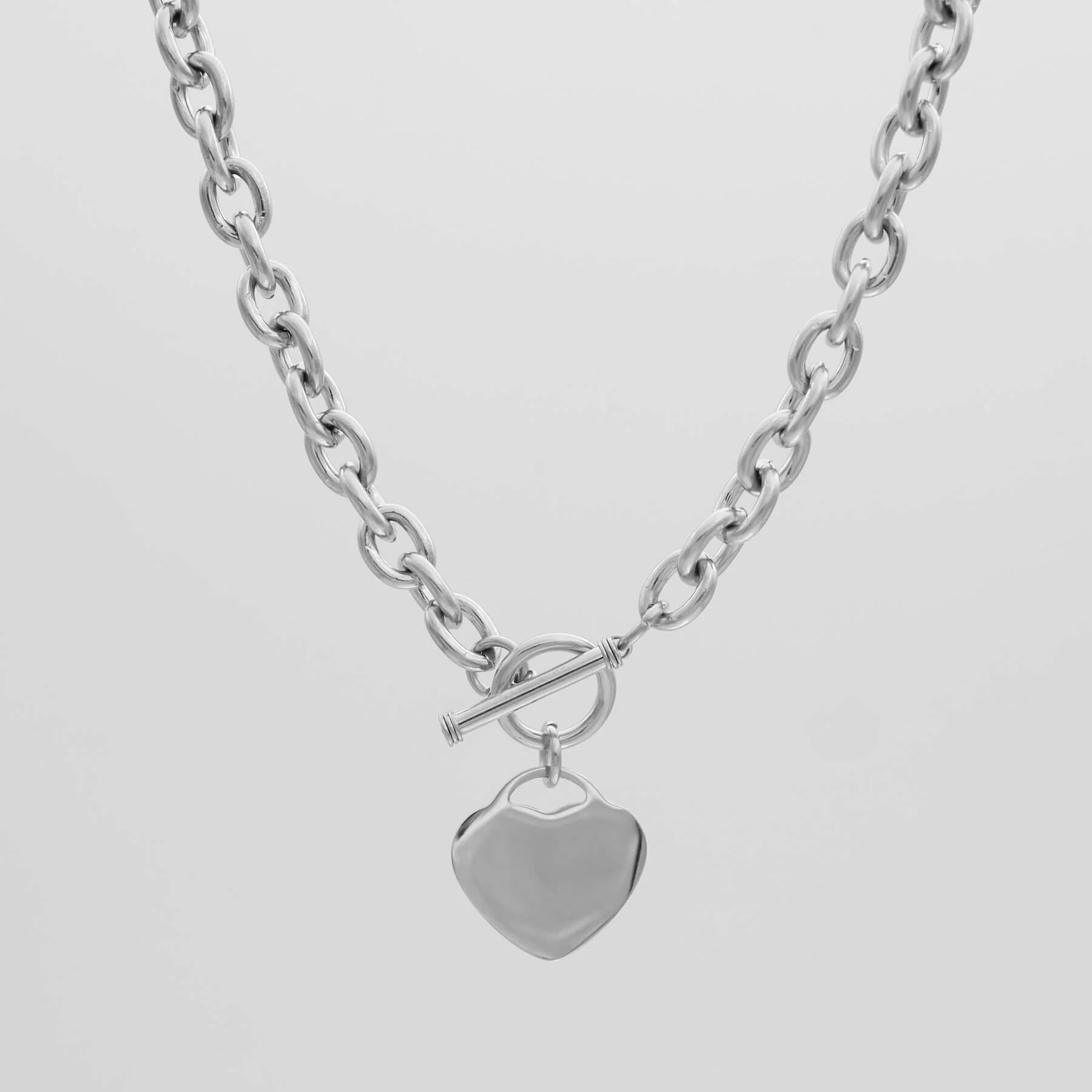 Hayley Heart T-Bar Necklace - Image 6