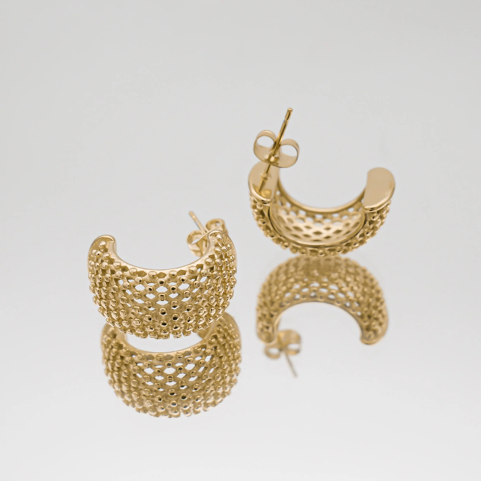 Hollie Half Hoop Earrings - Image 3