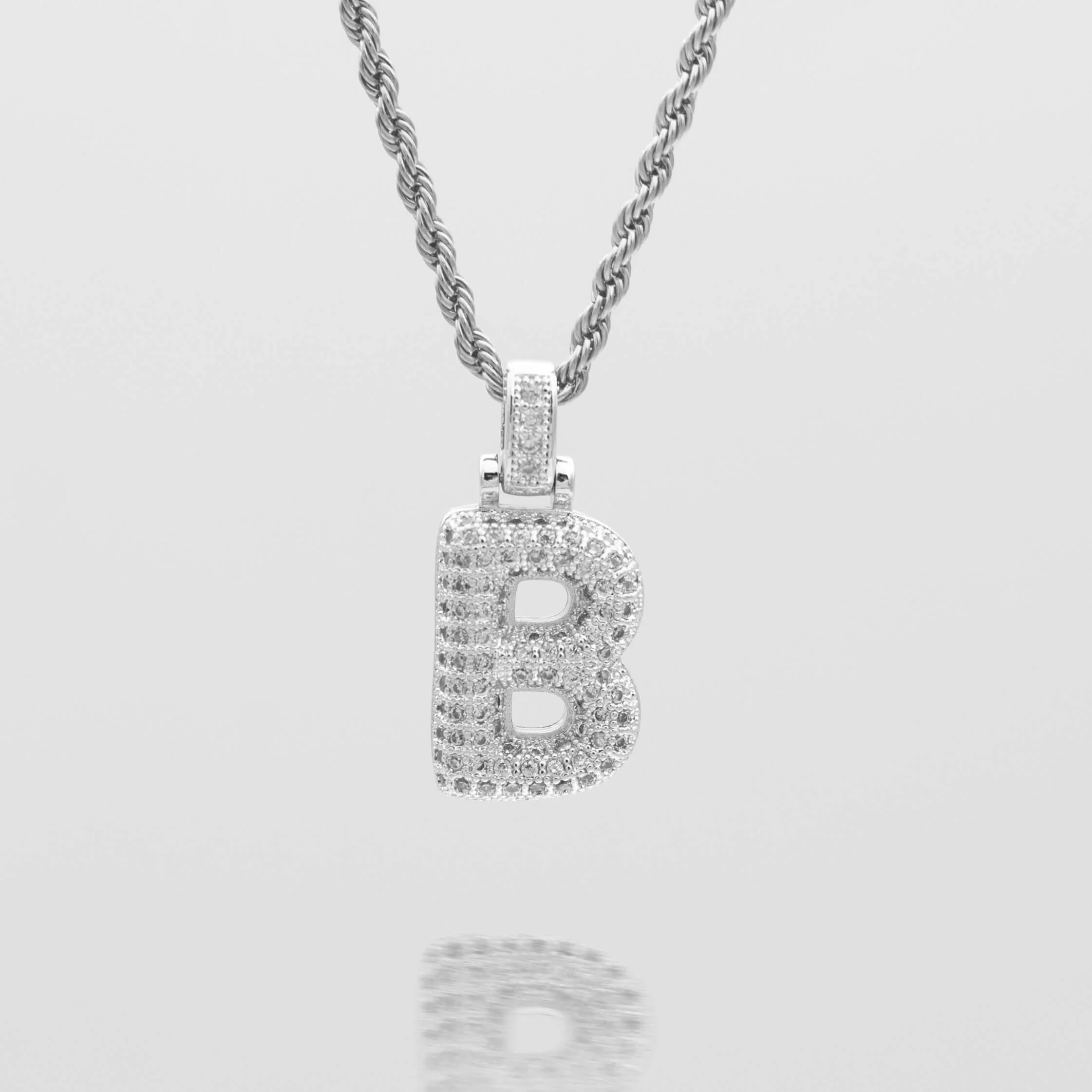 Pave Bubble Letter Initial Necklace - Image 36