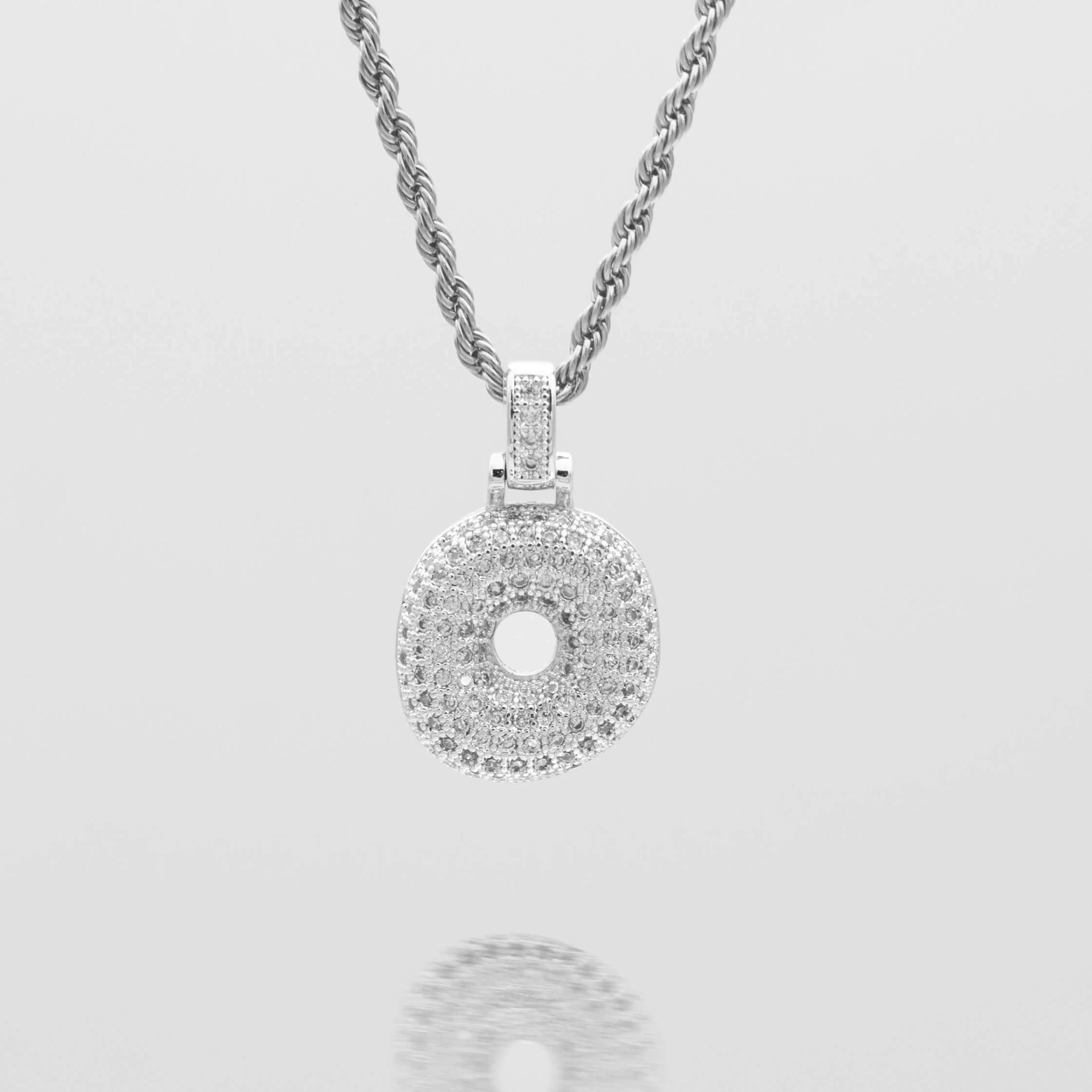 Pave Bubble Letter Initial Necklace - Image 49