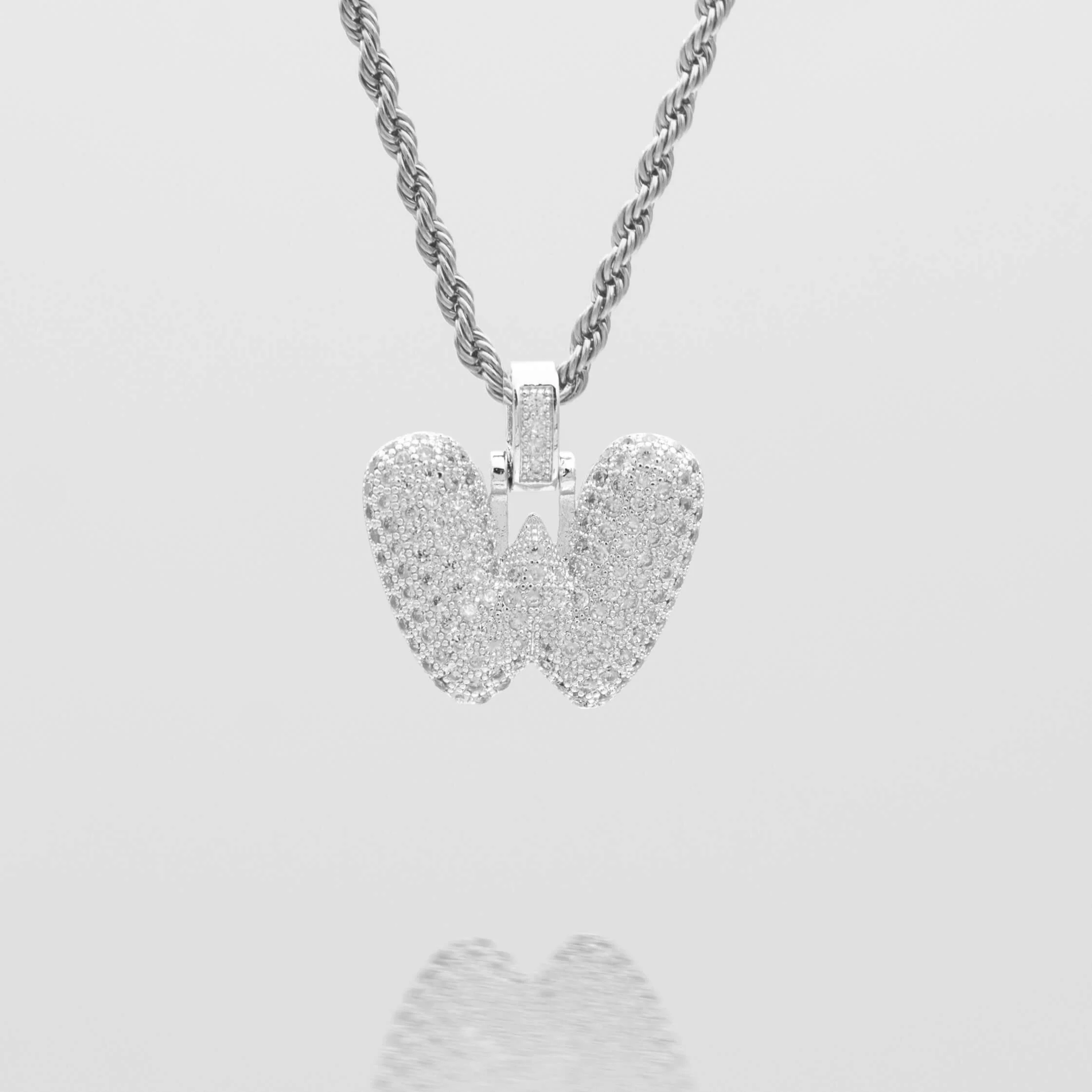 Pave Bubble Letter Initial Necklace - Image 57