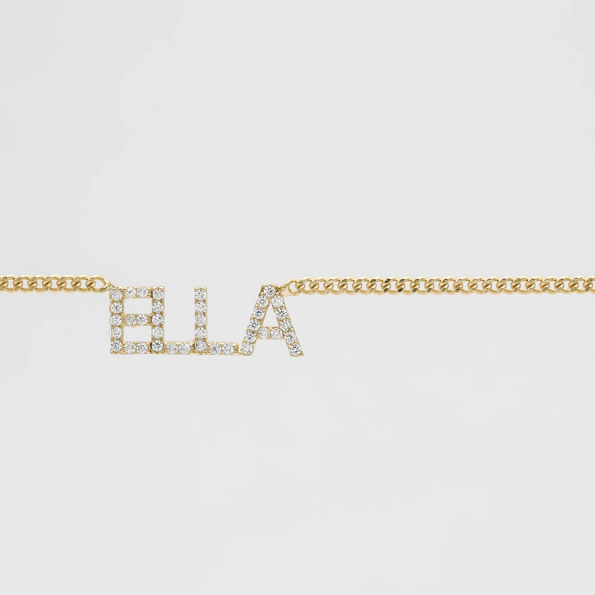 Olympia Pave Name Belly Chain