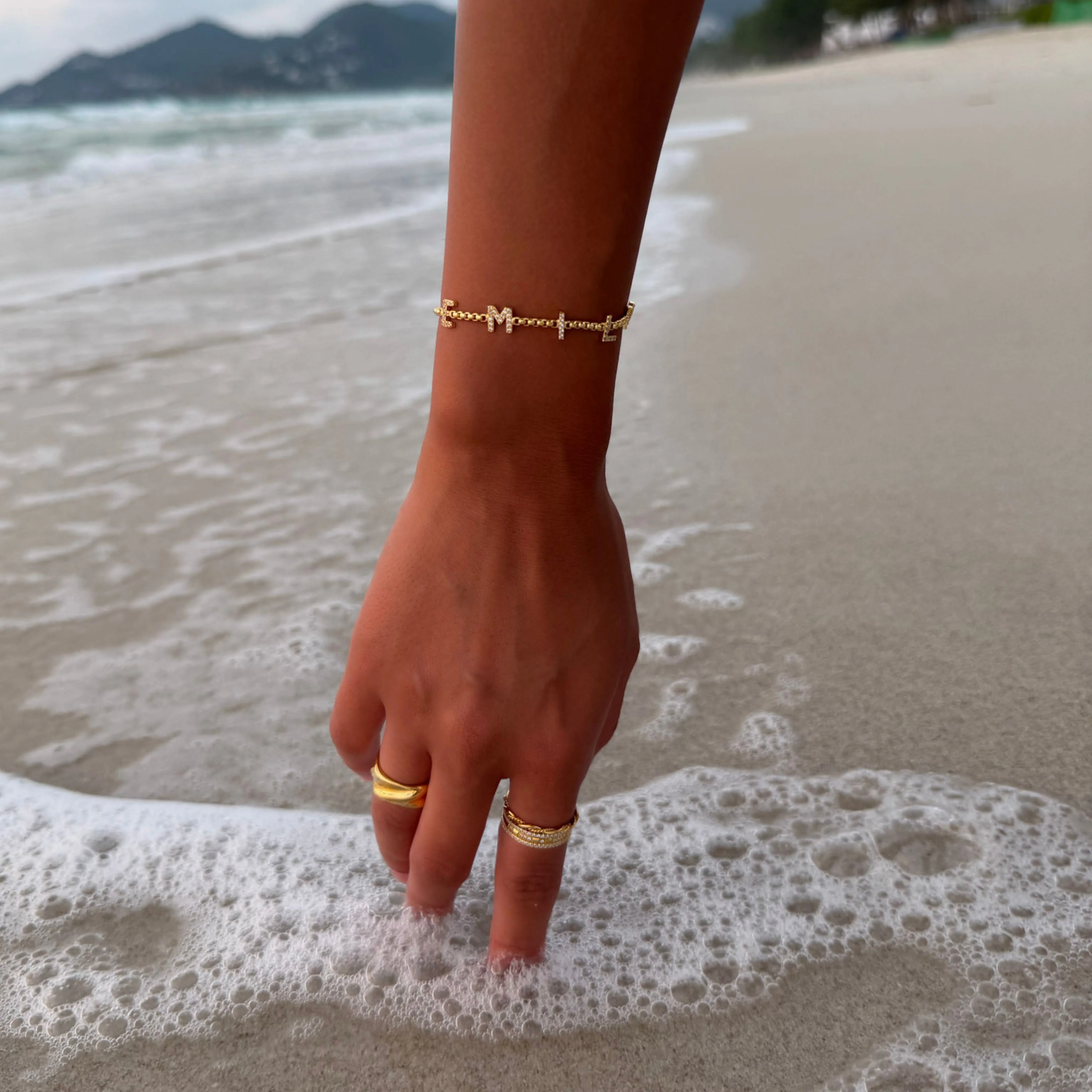 Pave Custom Name Bracelet - Image 6