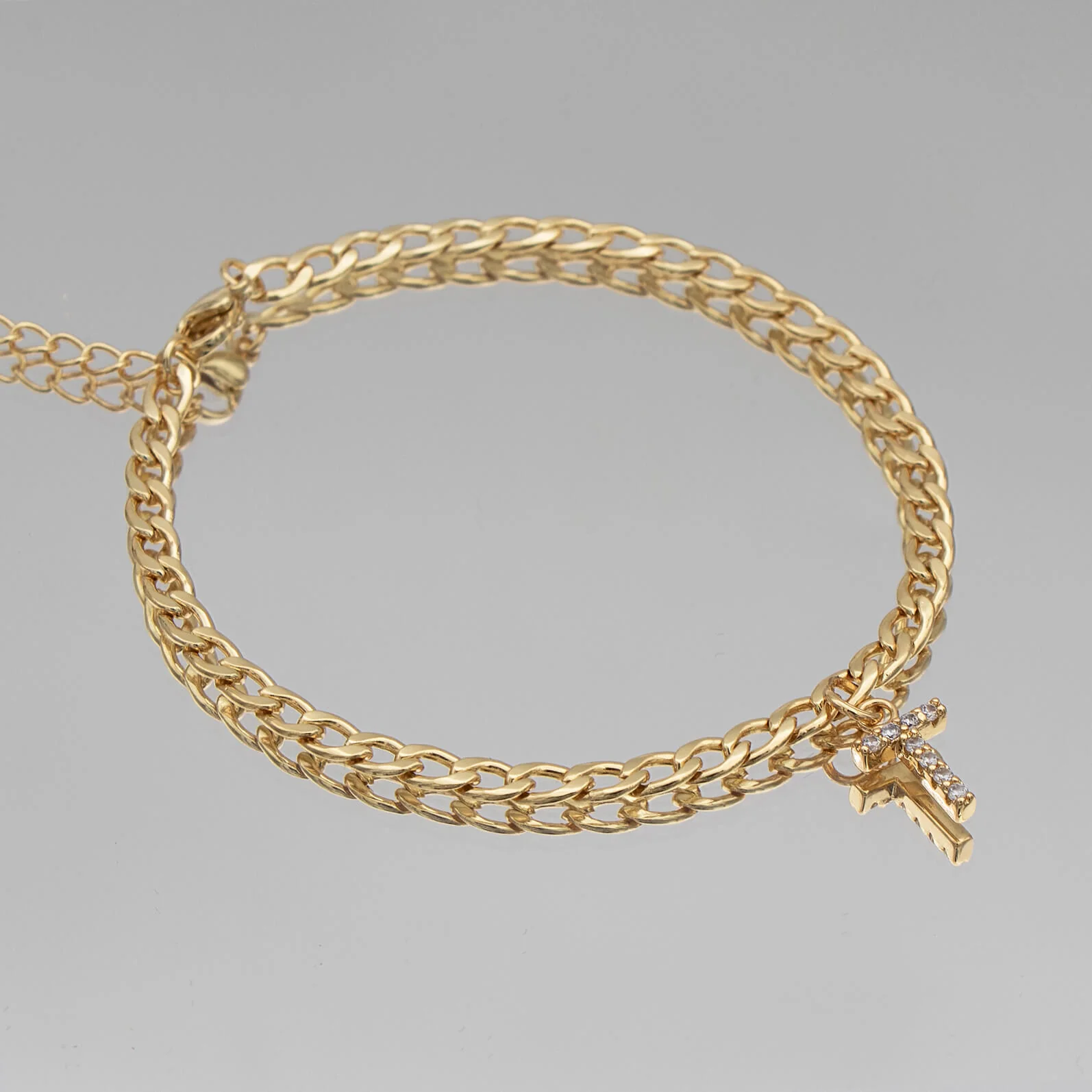 Pave Initial Anklet | Cuban - Image 29