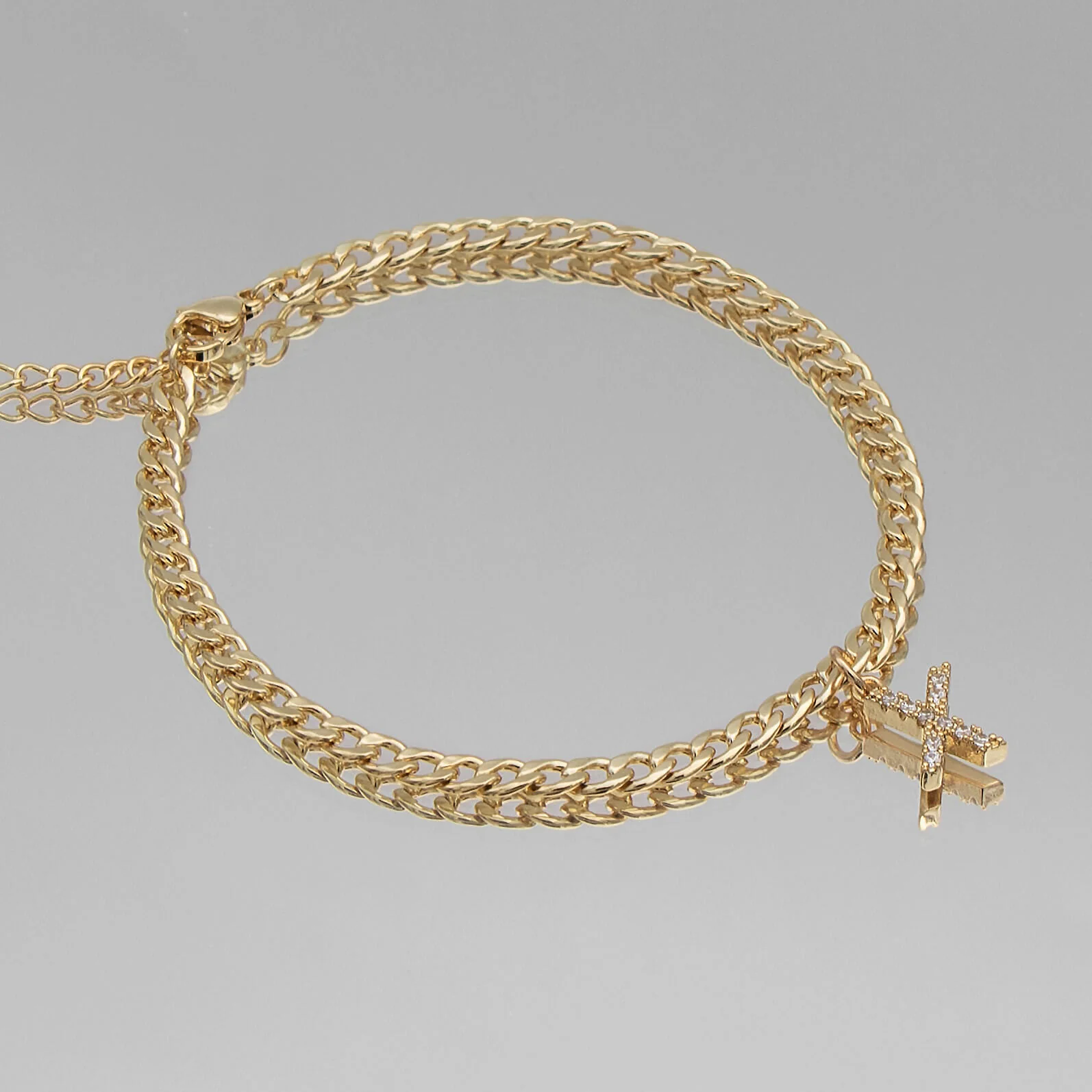 Pave Initial Anklet | Cuban - Image 33