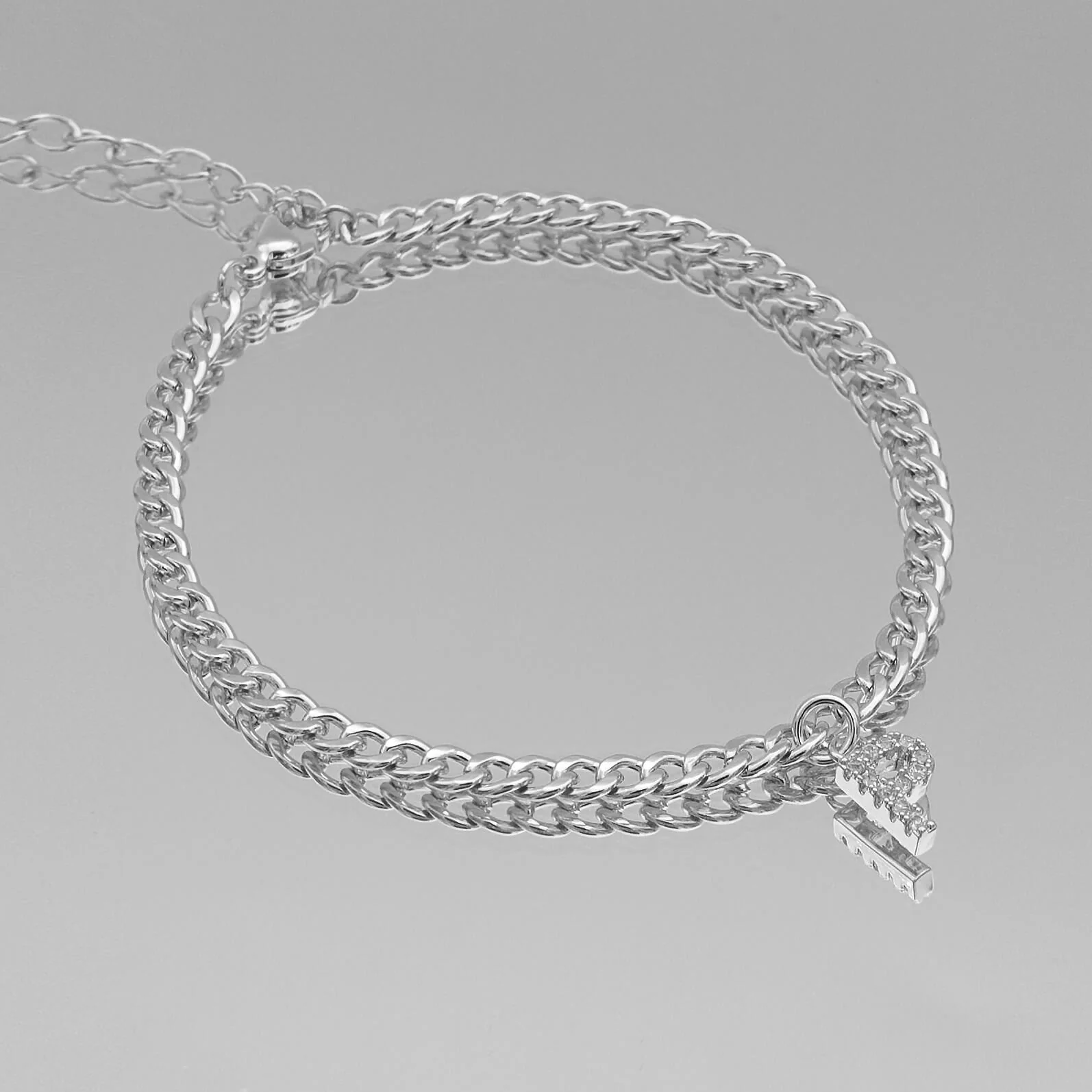 Pave Initial Anklet | Cuban - Image 50