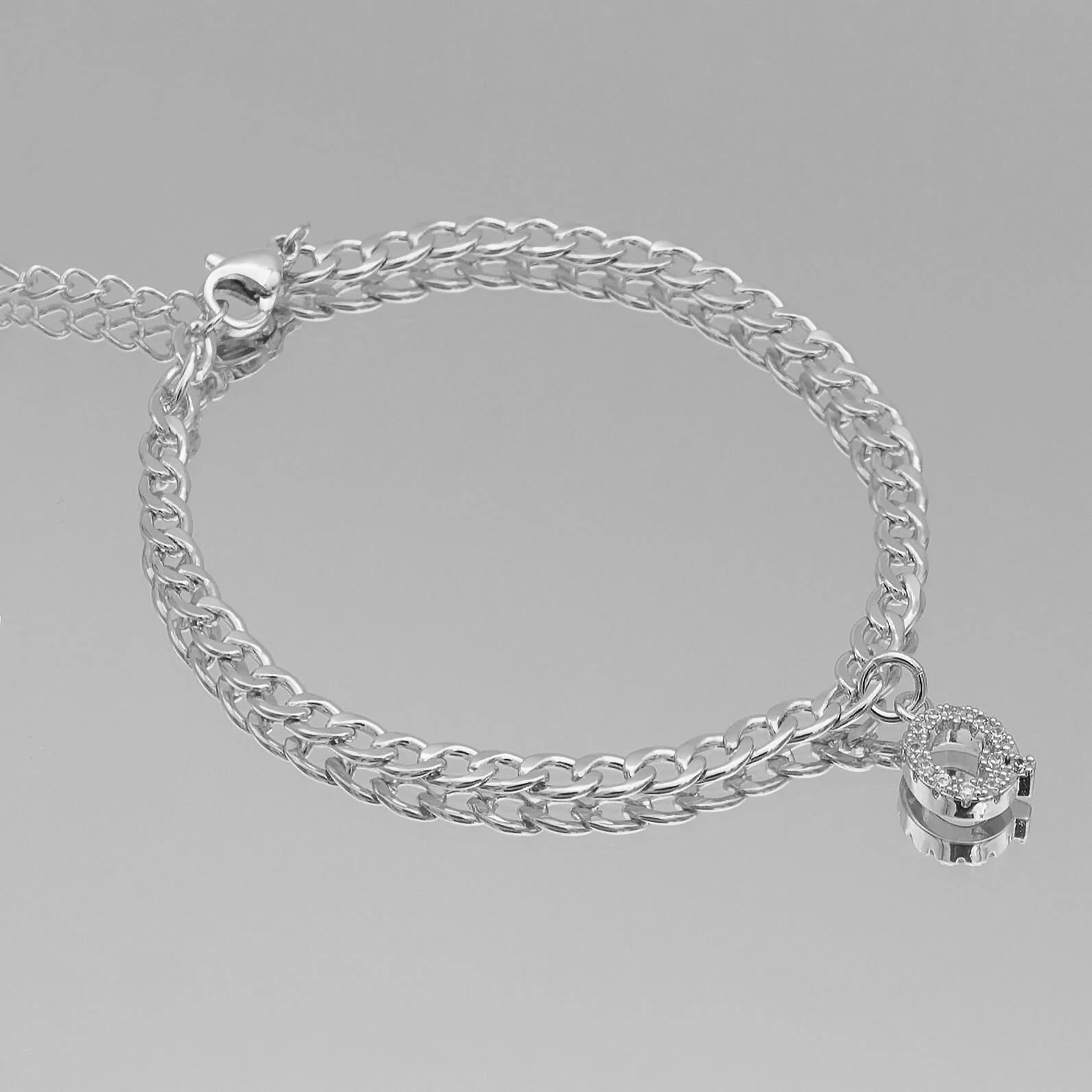Pave Initial Anklet | Cuban - Image 51