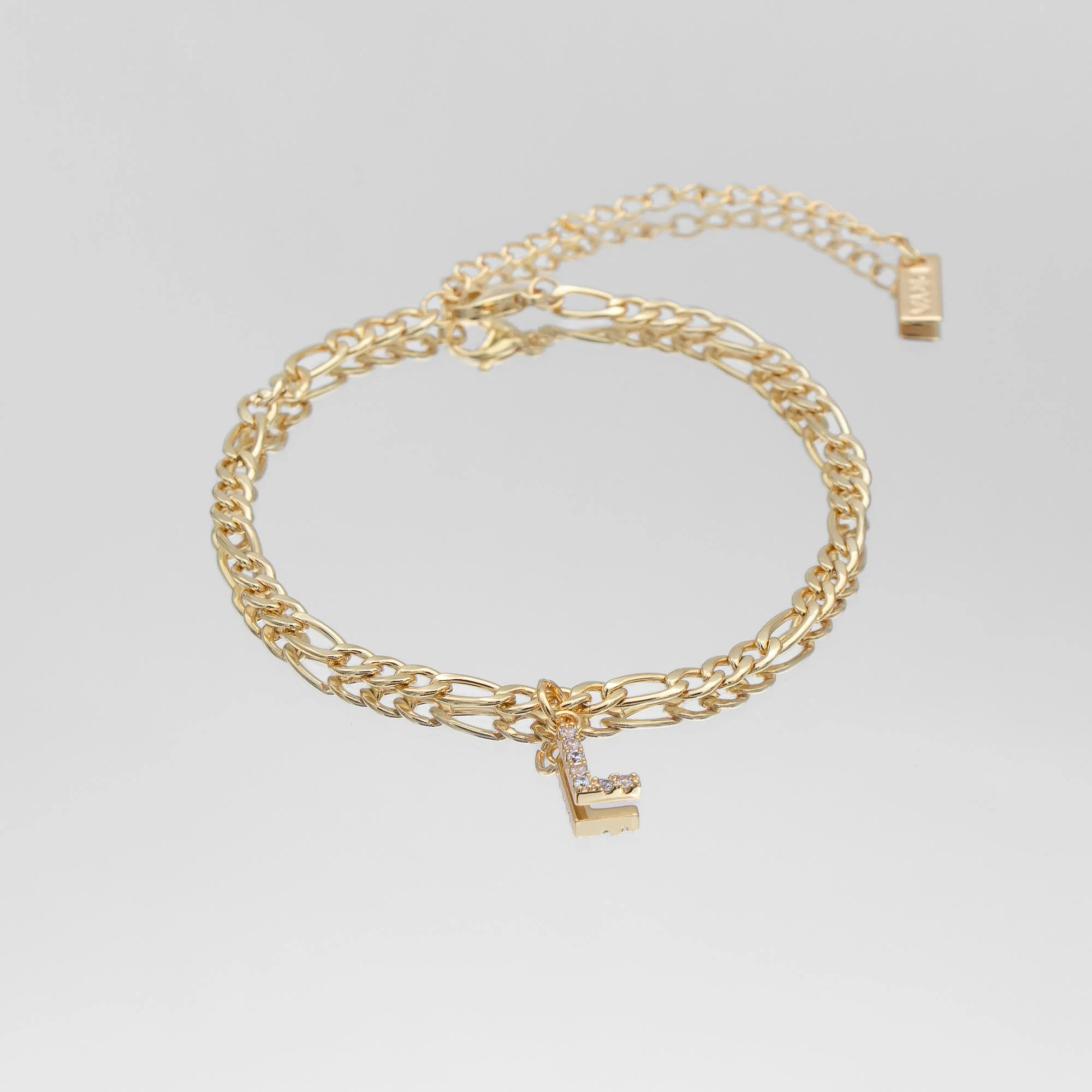 Pave Initial Anklet | Figaro - Image 12